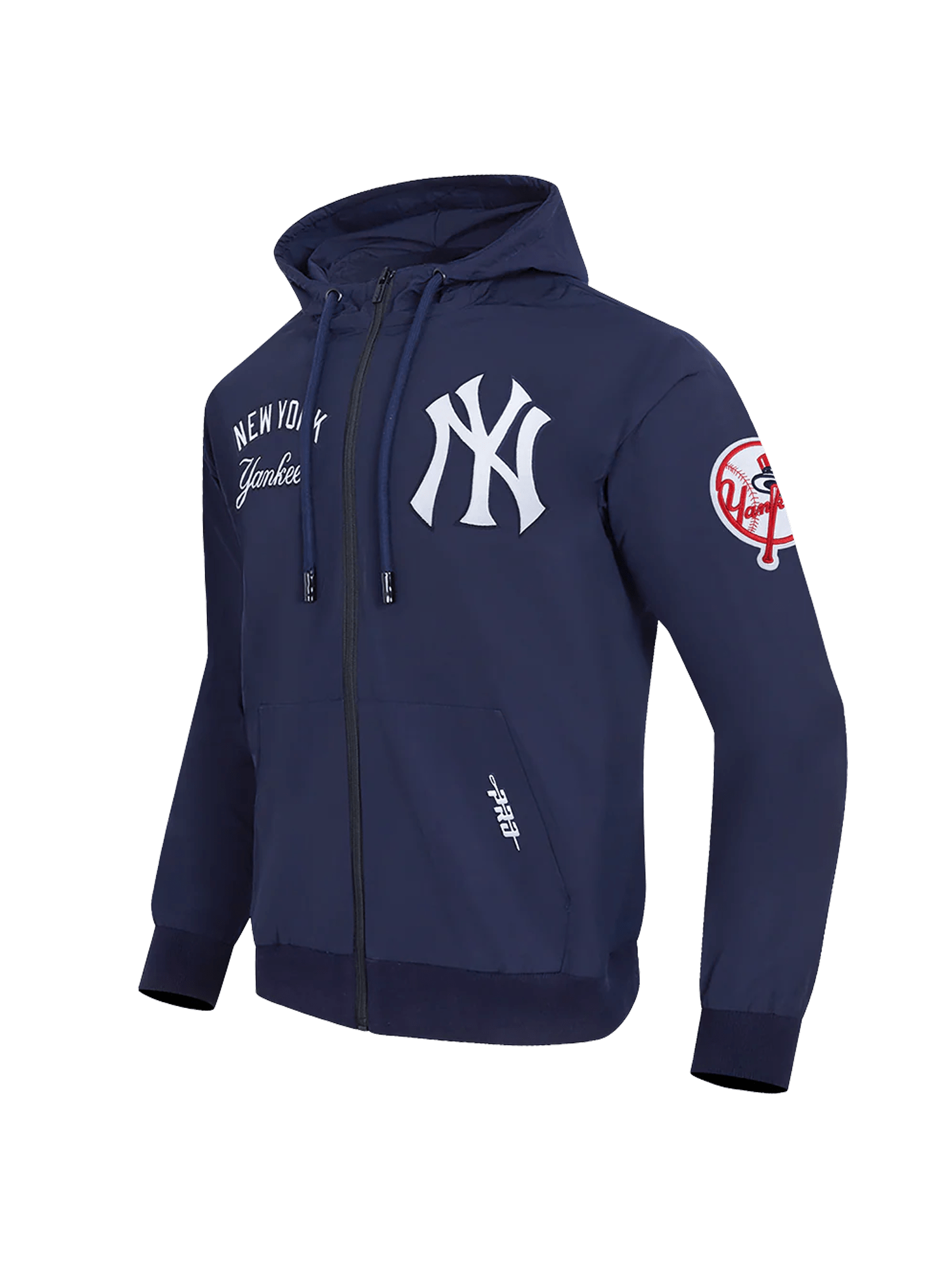 Pro Standard Jumpers New York Yankees Pro Standard MLB Woven Wind Zip Hoodie Jumper - Navy