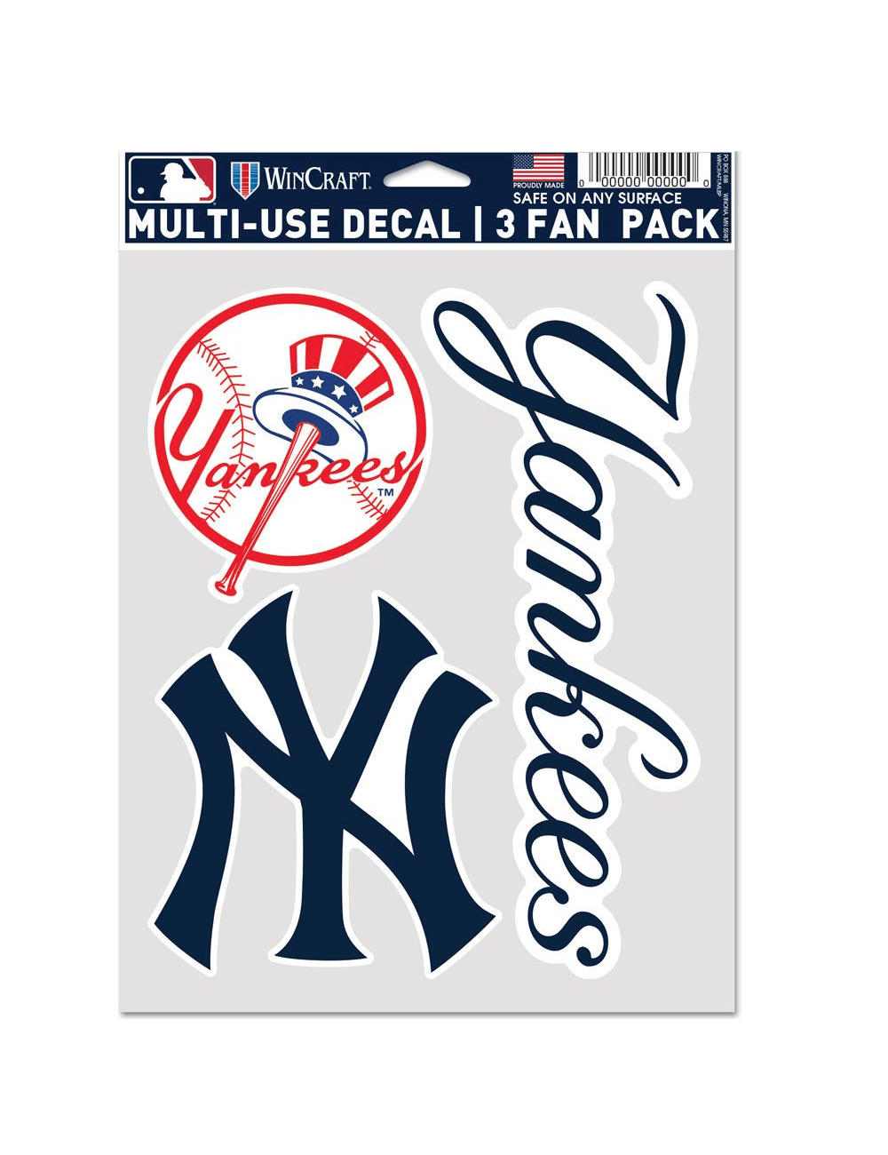 Wincraft Accessories New York Yankees Wincraft MLB Team 3 Piece 5” x 7” Decal Set