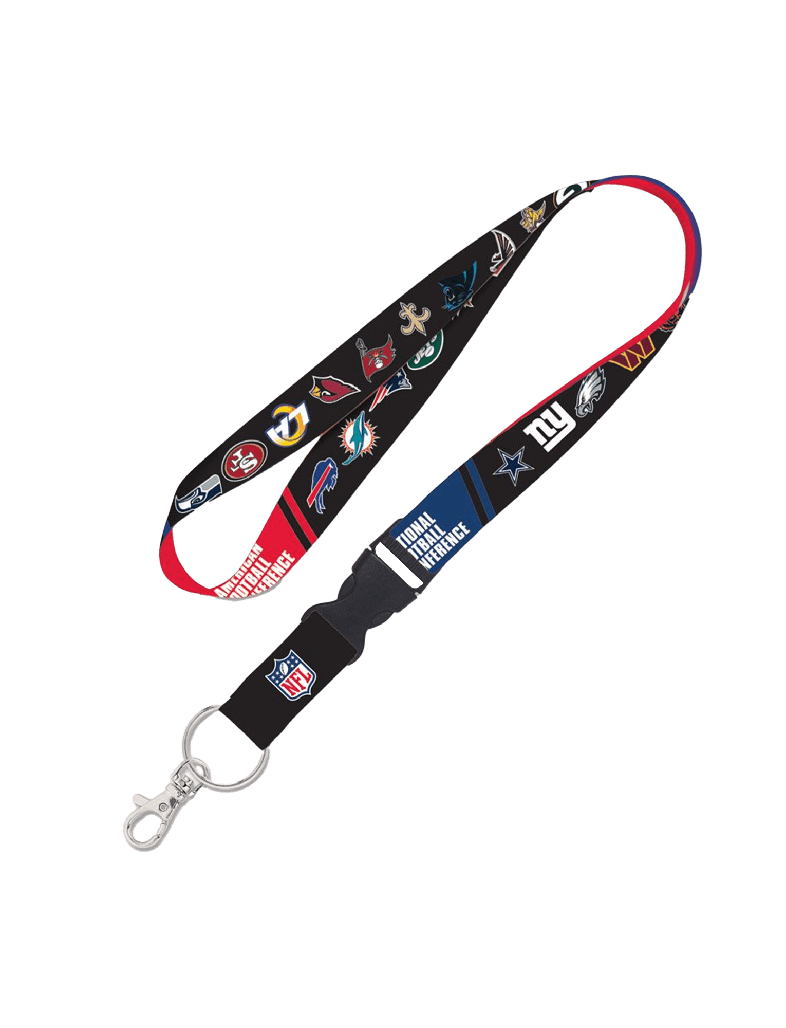 Wincraft Accessories NFL All Teams Wincraft Black Detachable Key Lanyard