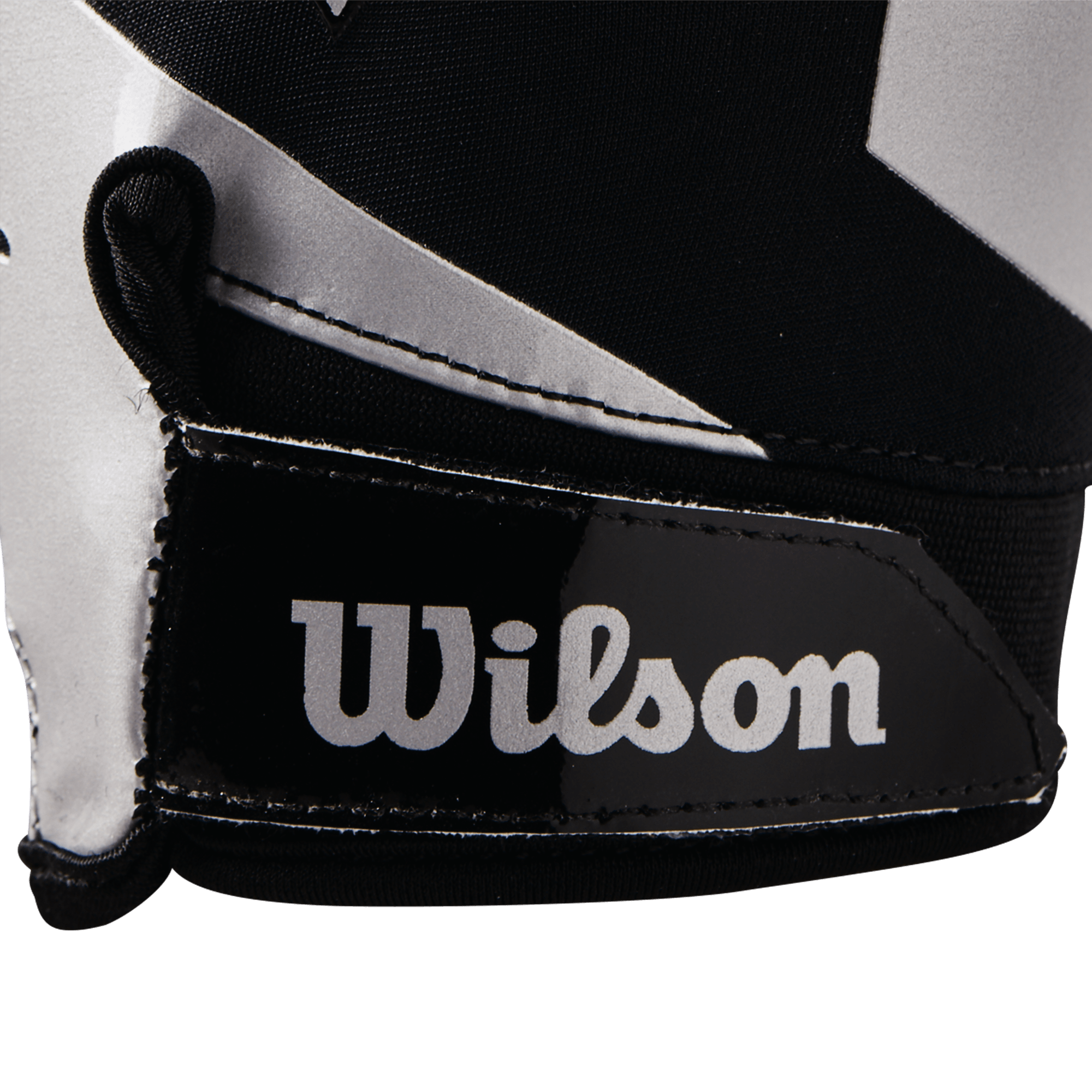 Wilson Sporting Goods Balls NFL Shield Wilson Stretch Fit Adult Receiver Gloves - Black/Silver