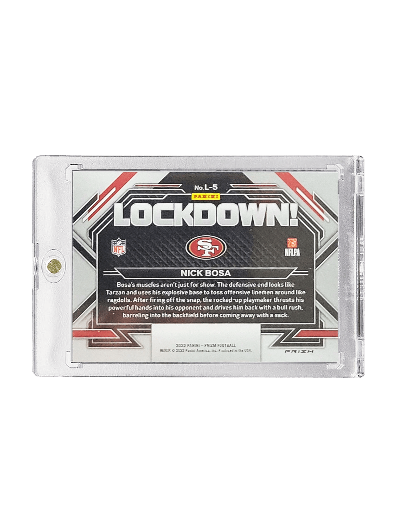 Panini Cards Nick Bosa San Francisco 49ers Panini 22 Prizm Lockdown Silver Card