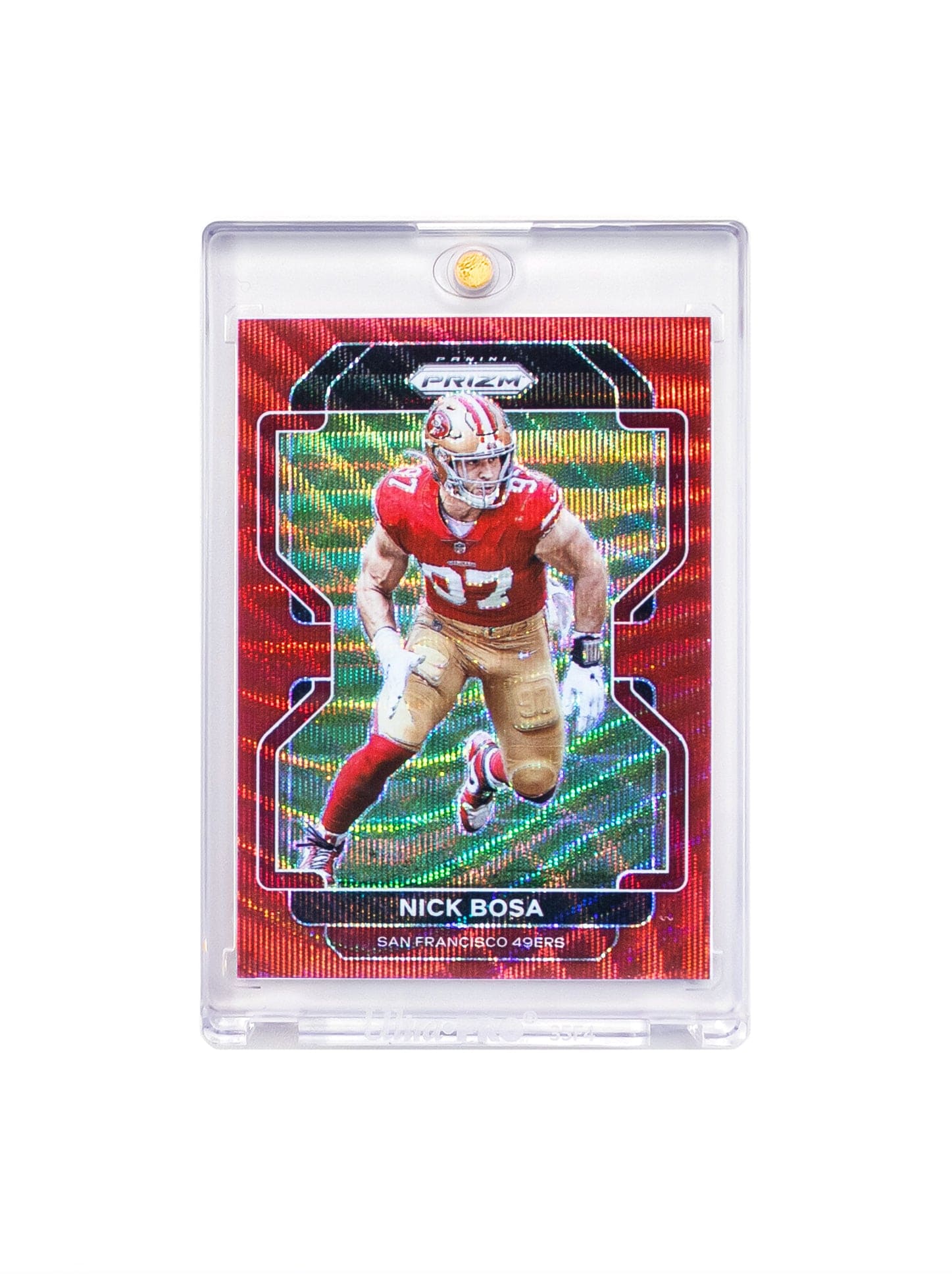 Panini Cards Nick Bosa San Francisco 49ers Panini NFL Prizm 21 Red Wave /149 Card