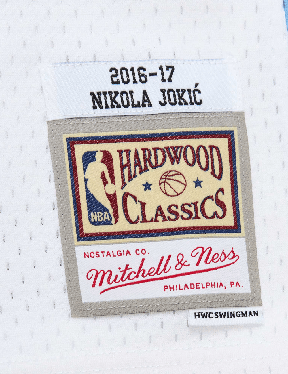Mitchell And Ness Jerseys Nikola Jokic Denver Nuggets 16-17 Away Mitchell & Ness NBA HWC Swingman Jersey - White
