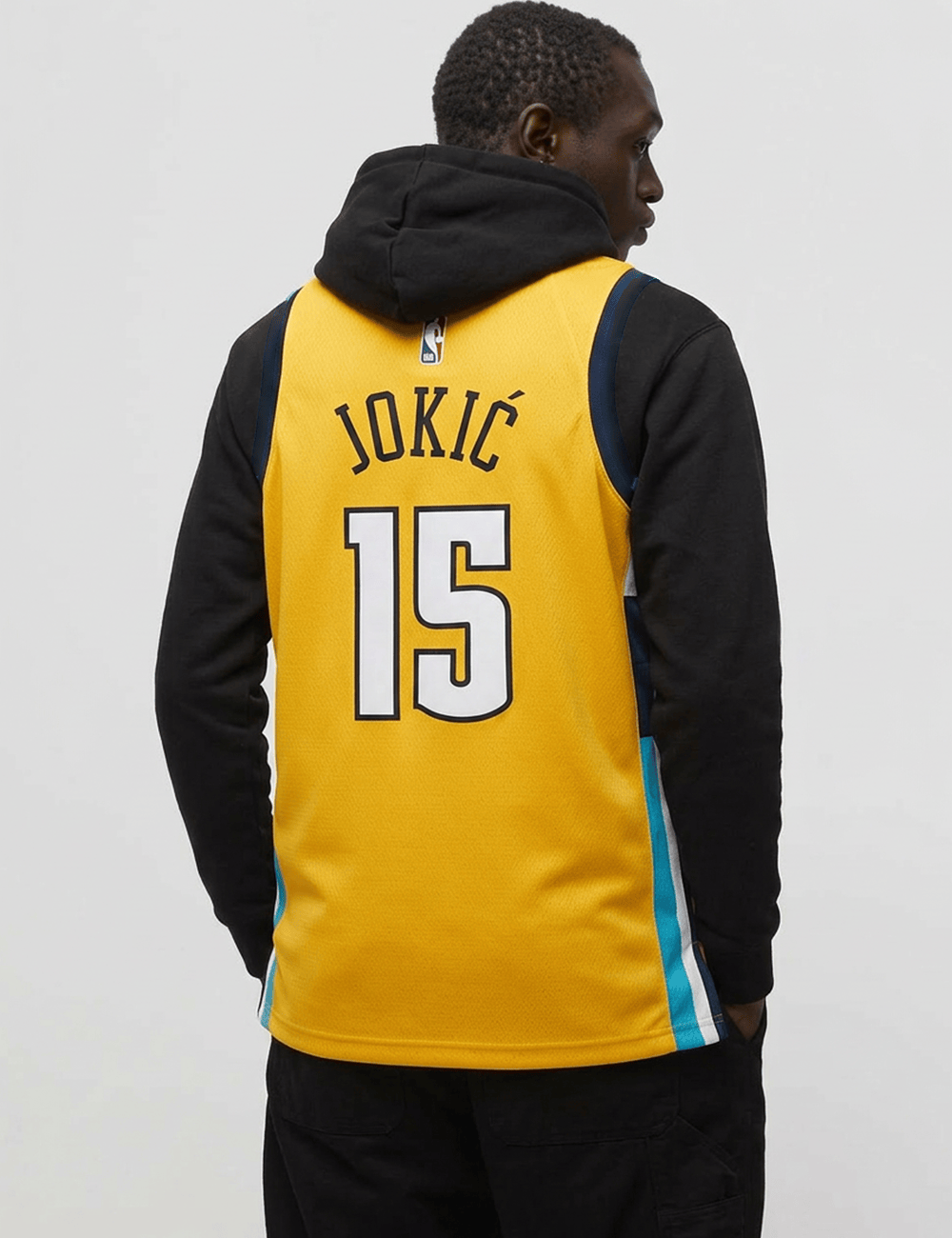 Mitchell And Ness Jerseys Nikola Jokic Denver Nuggets Mitchell & Ness NBA 17-18 Alt HWC Swingman Jersey - Gold