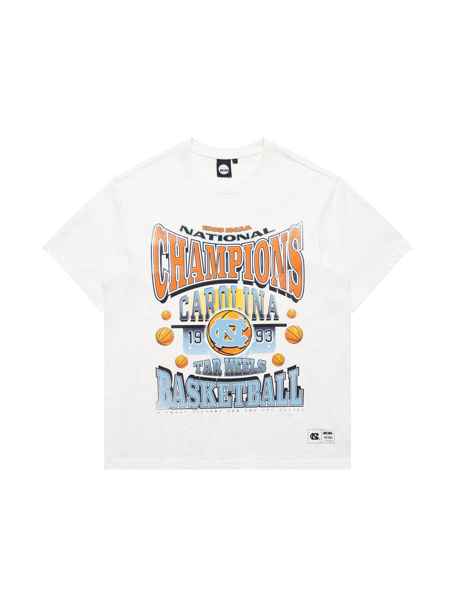 NCAA Branded T-Shirts North Carolina Tar Heels NCAA 93 National Champs Vintage T-Shirt - Vintage White