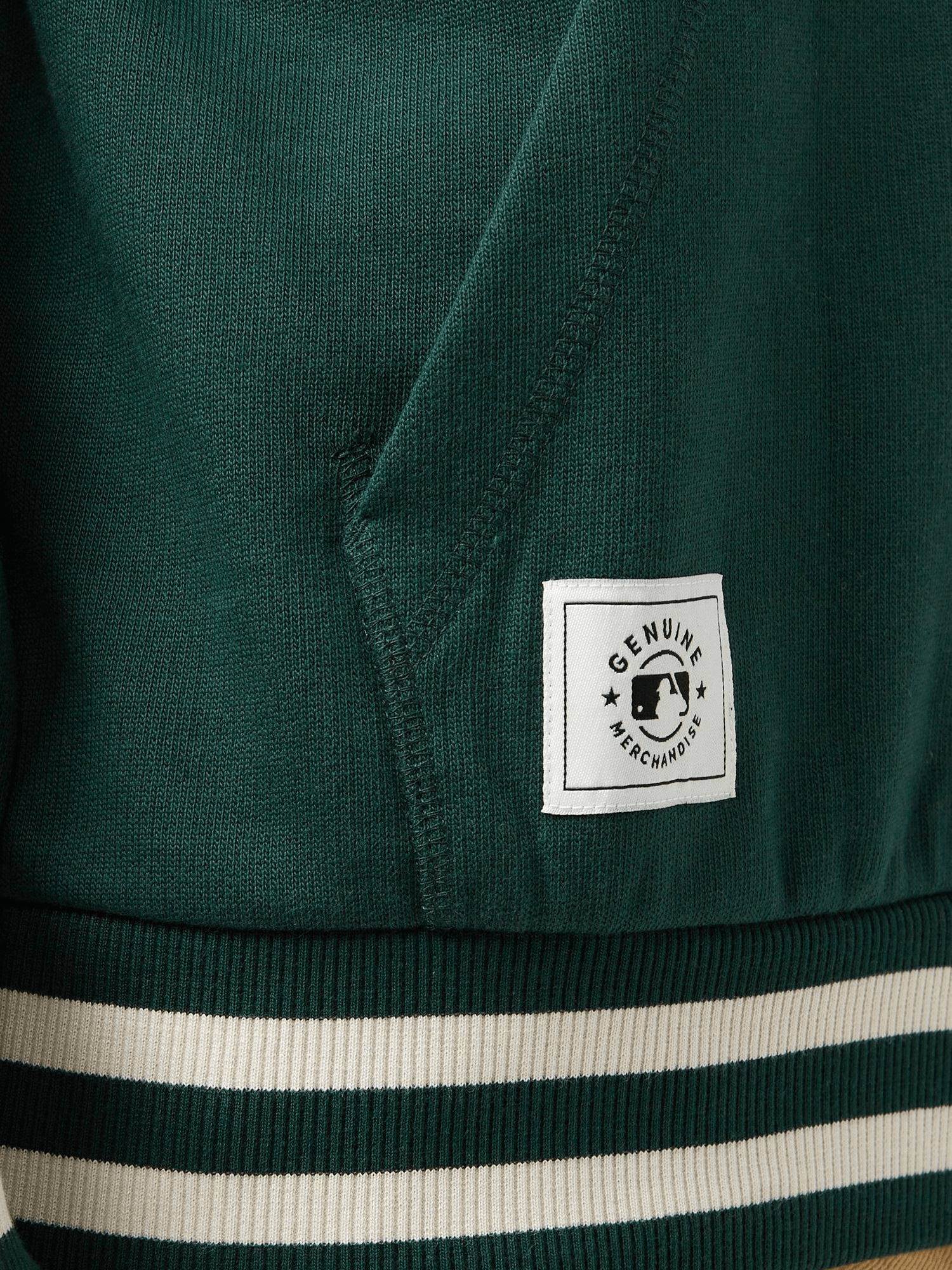 New Era T-Shirts Oakland Athletics New Era MLB Rib Infill Oversized Hoodie Jumper - Green