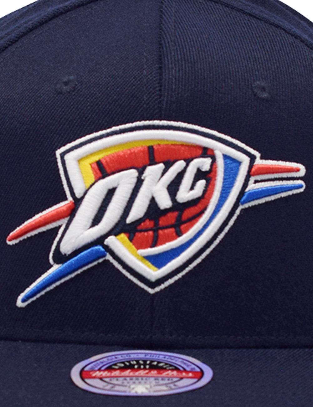 Mitchell And Ness Caps Oklahoma City Thunder Mitchell & Ness NBA Team 2.0 Pro Crown Snapback Hat - Navy