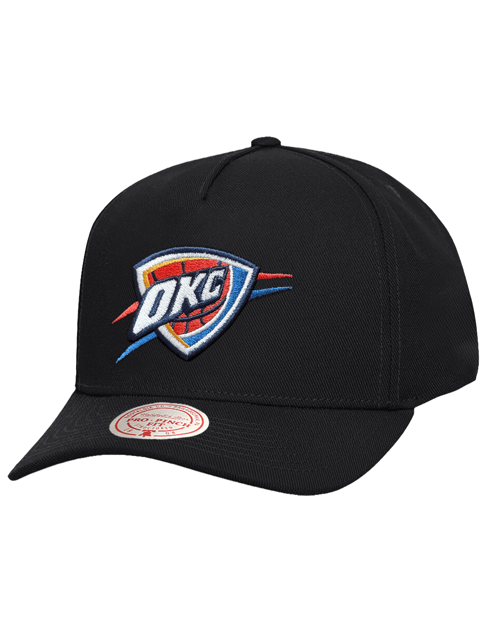 Mitchell And Ness Caps OSFM Oklahoma City Thunder Mitchell & Ness NBA Team Pro Pinch Snapback Hat - Black