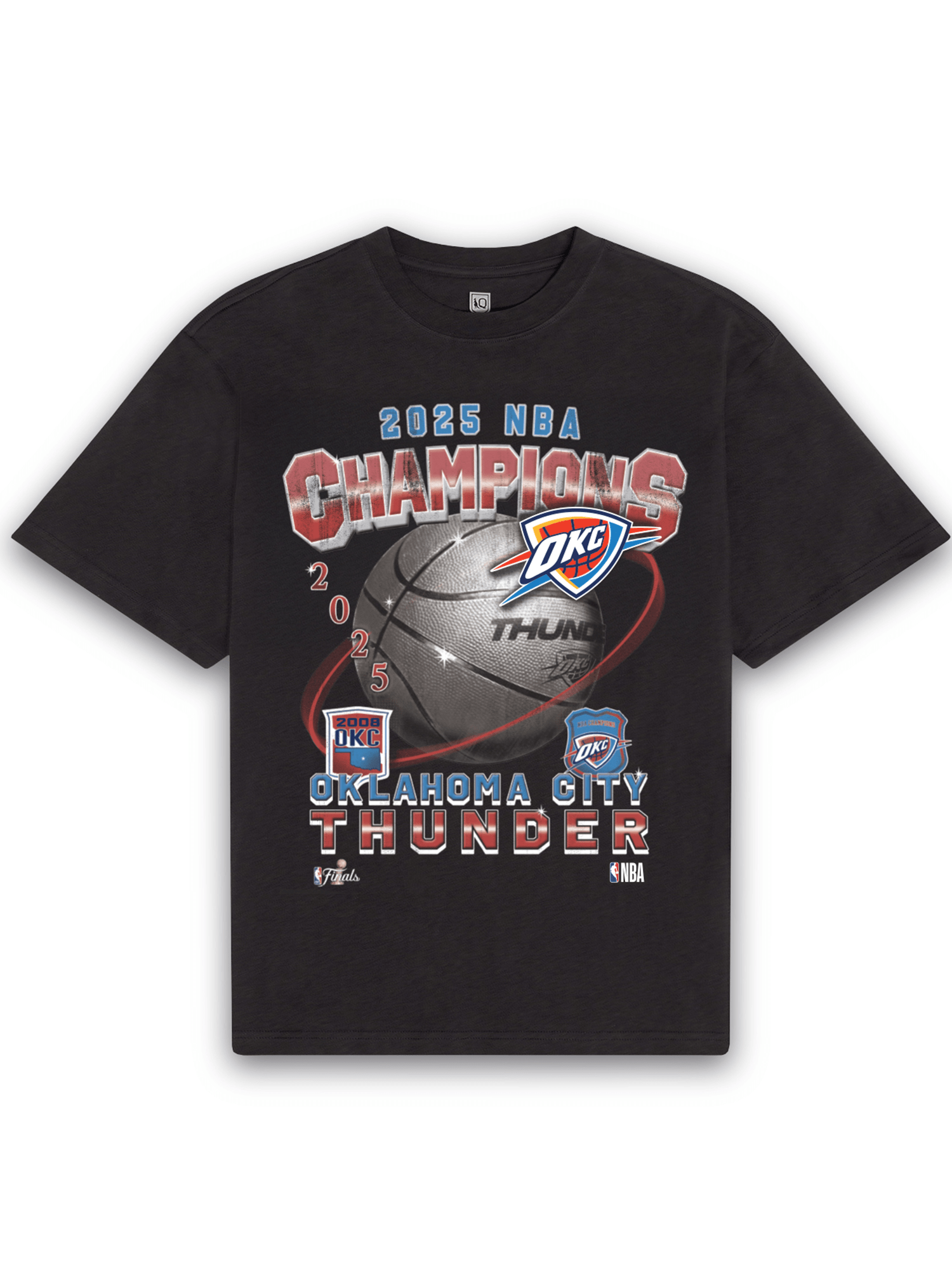 NBA Essentials T-Shirts Oklahoma City Thunder NBA Essentials 2025 Champs Heavyweight T-Shirt - Black