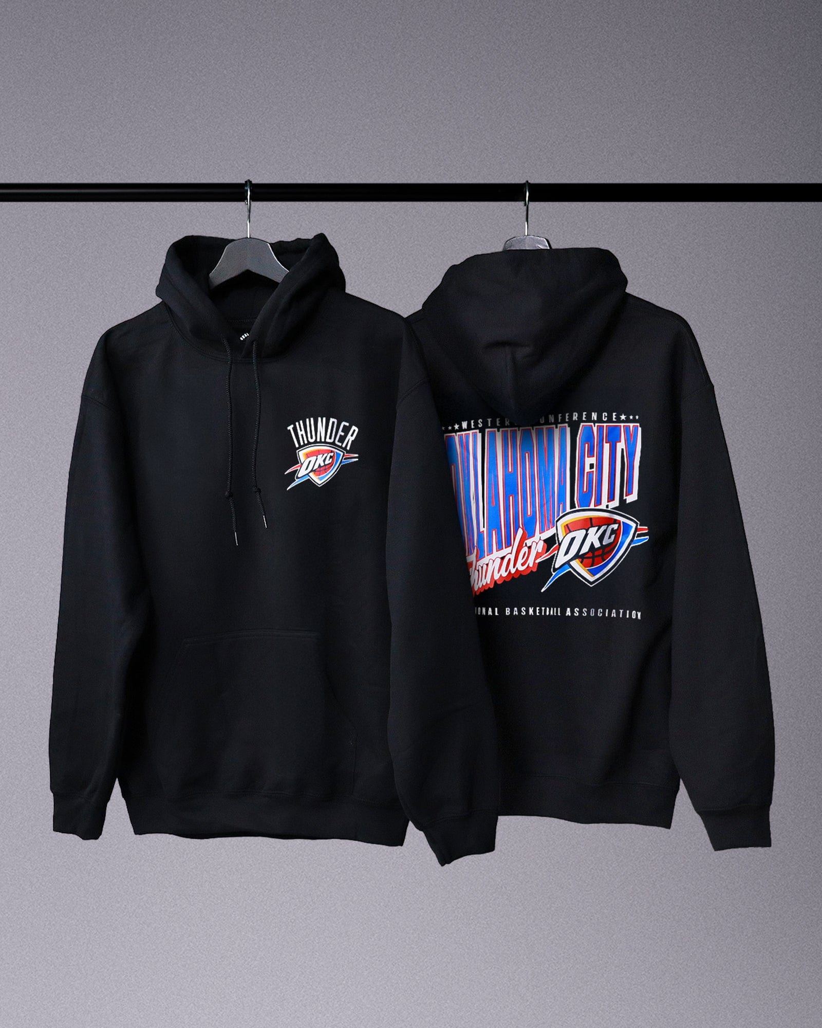 NBA Essentials Jumpers Oklahoma City Thunder NBA Essentials Clarkdale Hoodie Jumper - Black