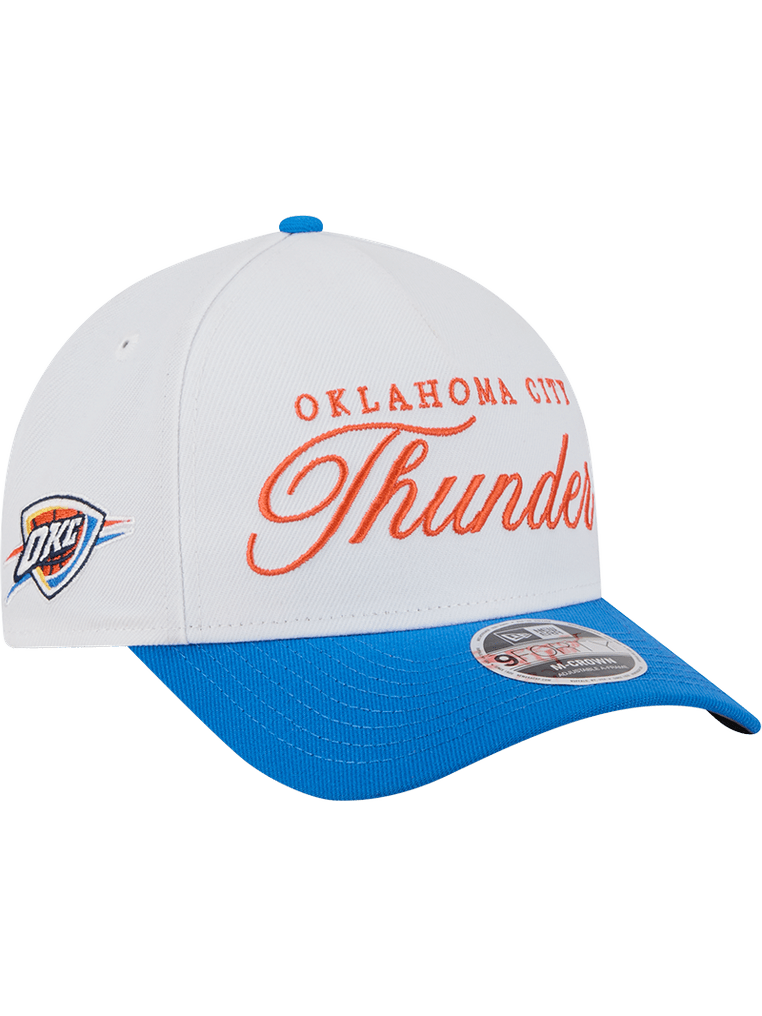 New Era Caps Oklahoma City Thunder New Era NBA 25 Draft 9FORTY M-Crown A-Frame Snapback Hat - White