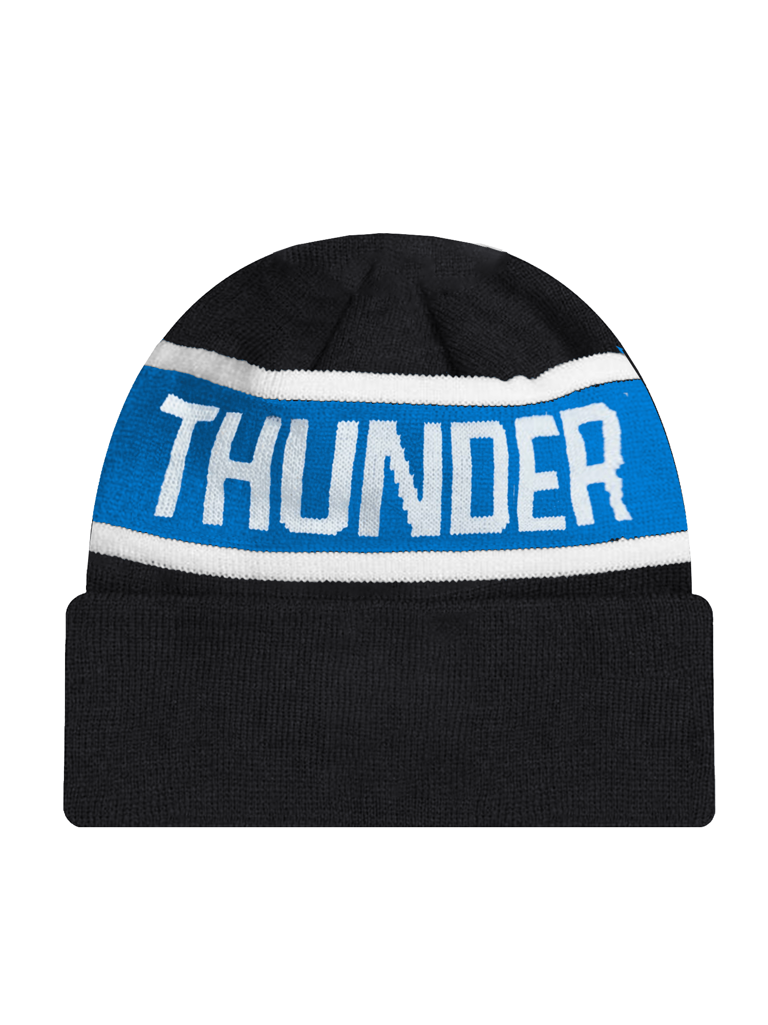 New Era Beanies Oklahoma City Thunder New Era NBA Spell Out Pomless Knit Beanie - Black