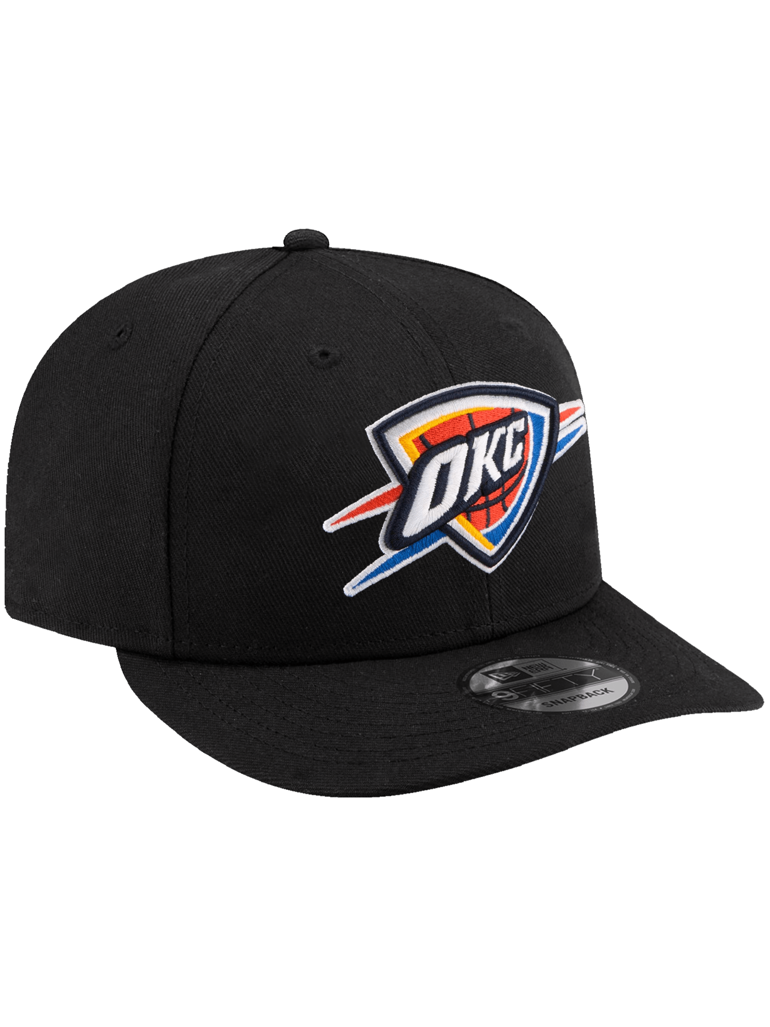 New Era Caps Oklahoma City Thunder New Era NBA Team Pre-Curved 9FIFTY Snapback Hat - Black