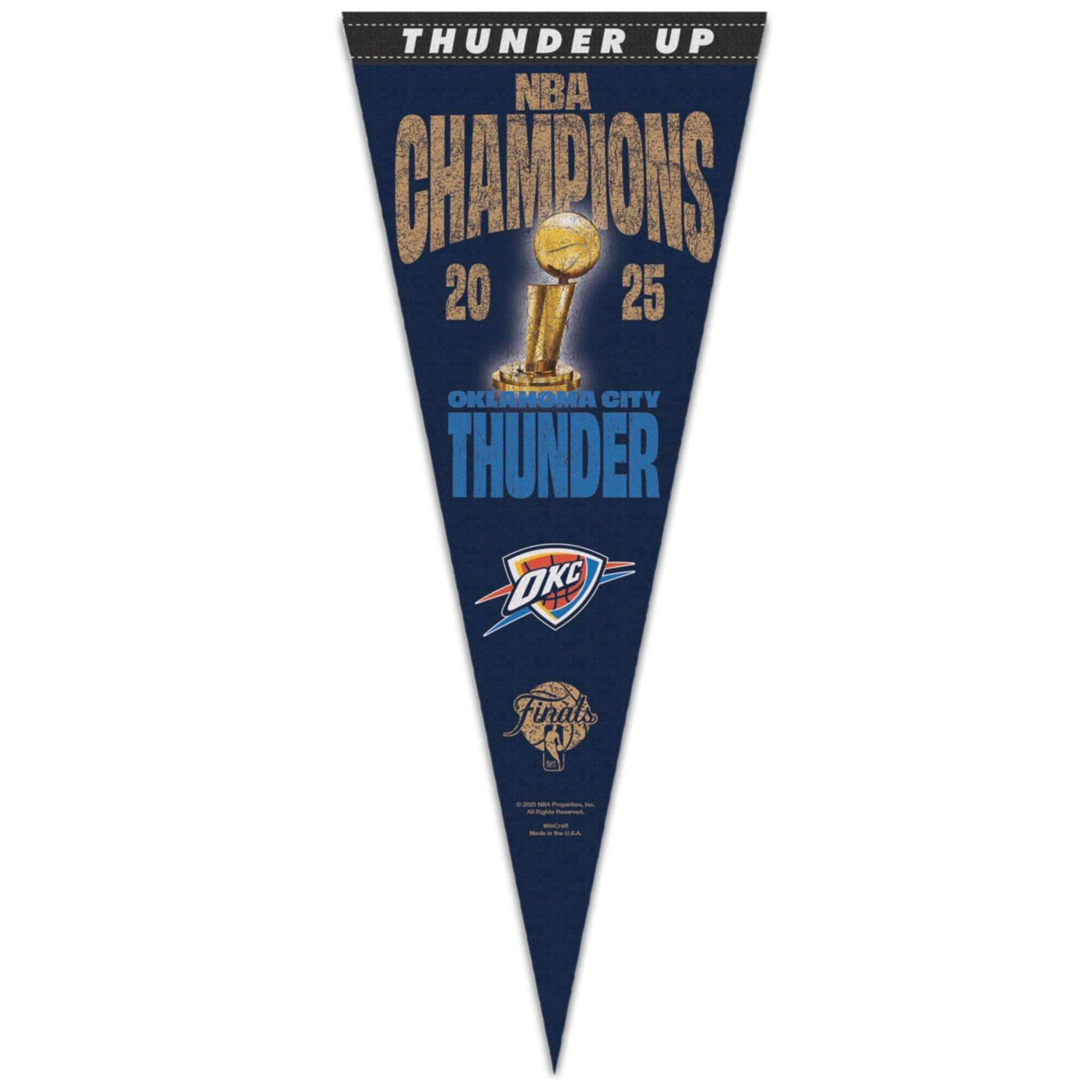 Wincraft Accessories Oklahoma City Thunder Wincraft NBA 2025 Champs 12" x 30" Premium Pennant