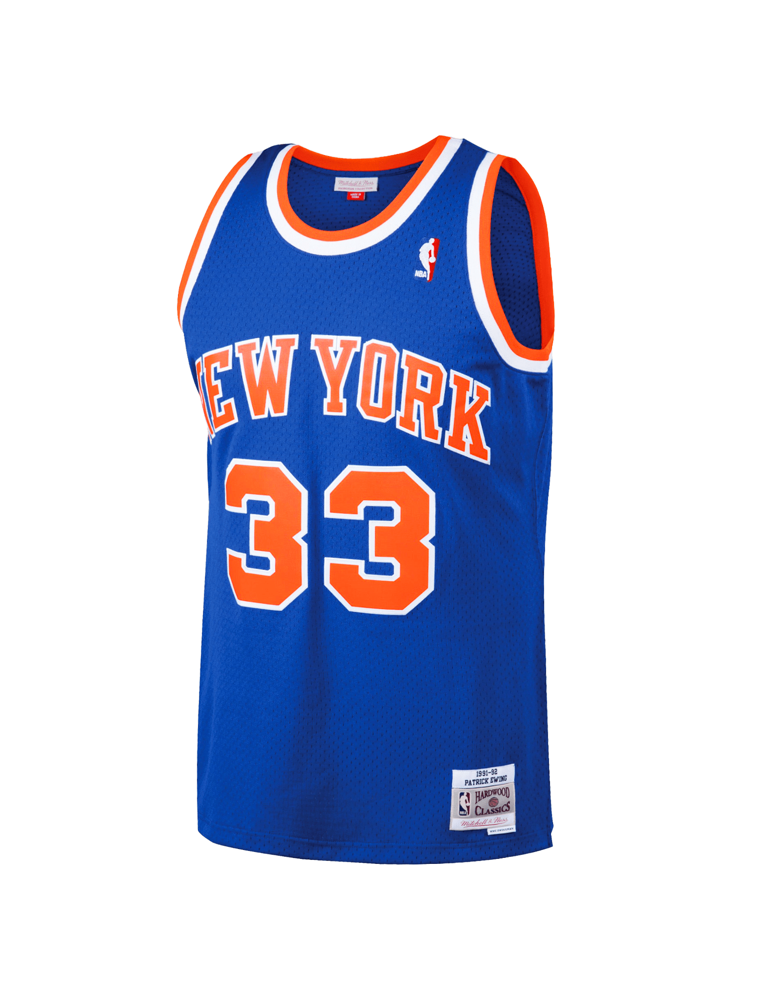 Mitchell And Ness Jerseys Patrick Ewing New York Knicks Mitchell & Ness NBA 91-92 HWC Swingman Jersey - Blue
