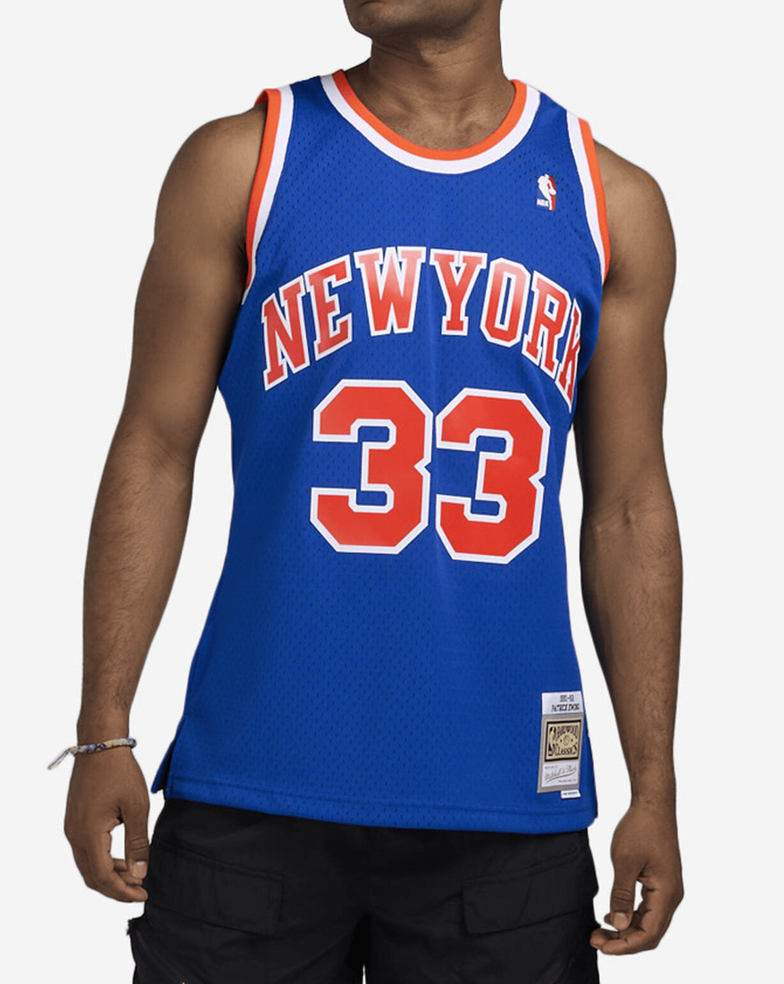 Mitchell And Ness Jerseys Patrick Ewing New York Knicks Mitchell & Ness NBA 91-92 HWC Swingman Jersey - Blue