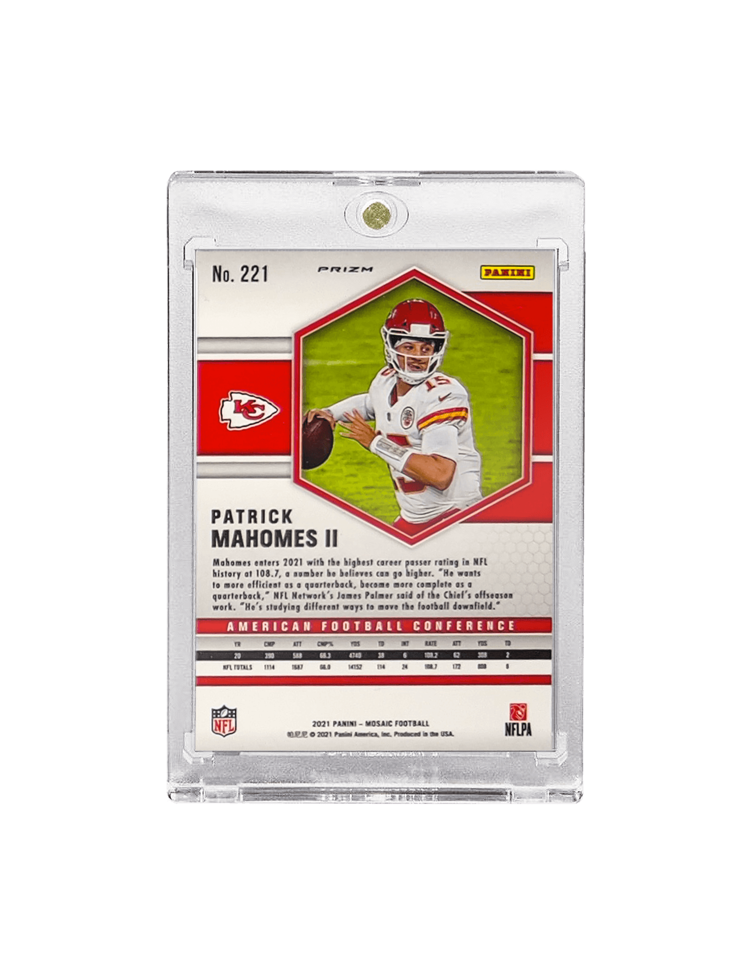 Panini Cards Patrick Mahomes Kansas City Chiefs Panini NFL Mosaic 21 Green 221 Card