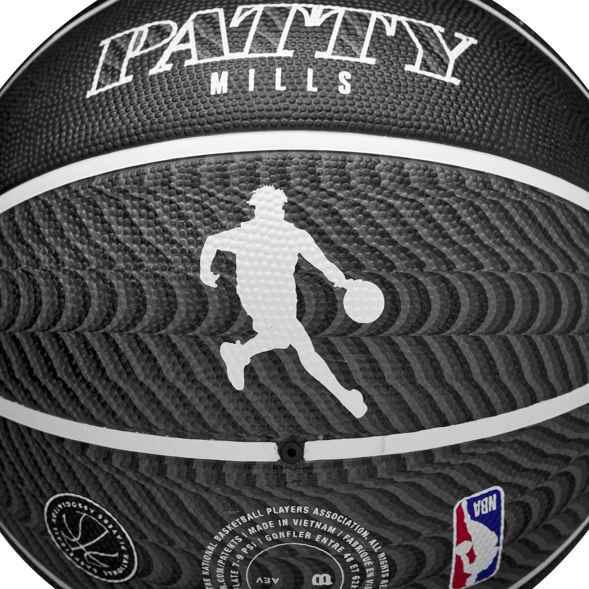 Wilson Sporting Goods Balls Patty Mills Brooklyn Nets Wilson NBA Icon Full Size Basketball - Black