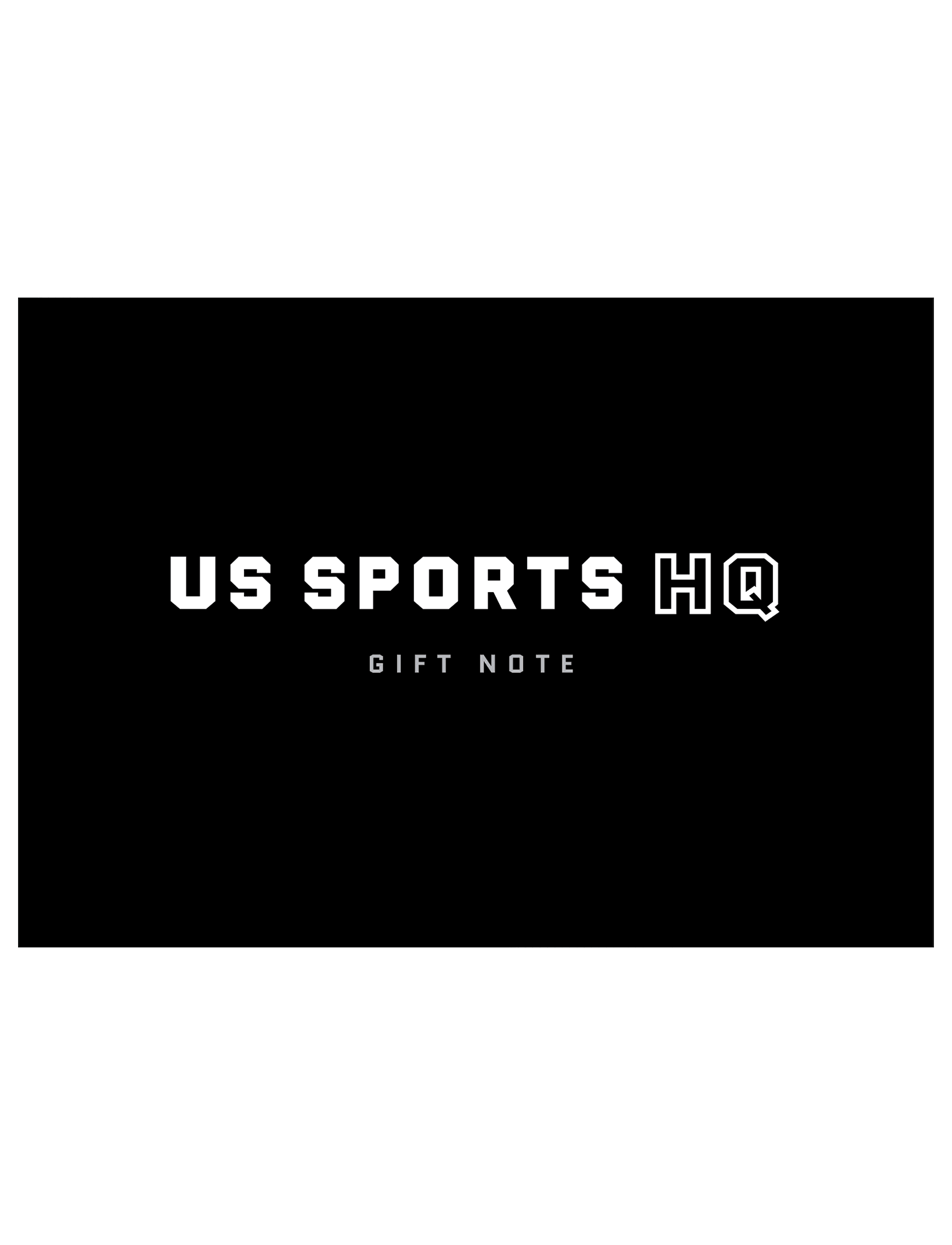 US Sports HQ Gifts Personalised Physical Gift Note Card
