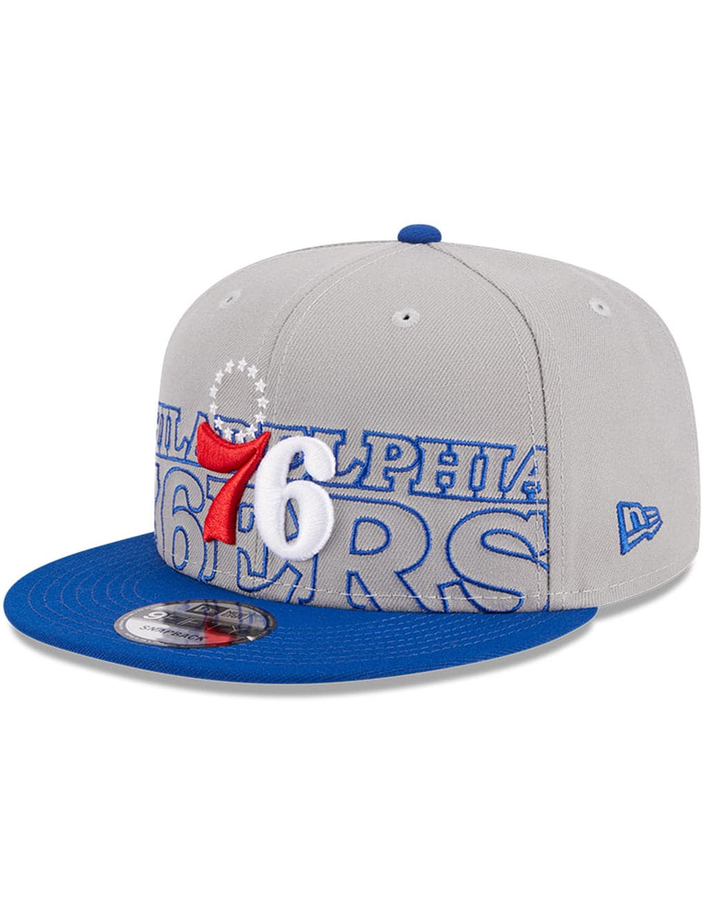 New Era Caps Philadelphia 76ers New Era NBA 23 Draft 9FIFTY Snapback Hat - Grey