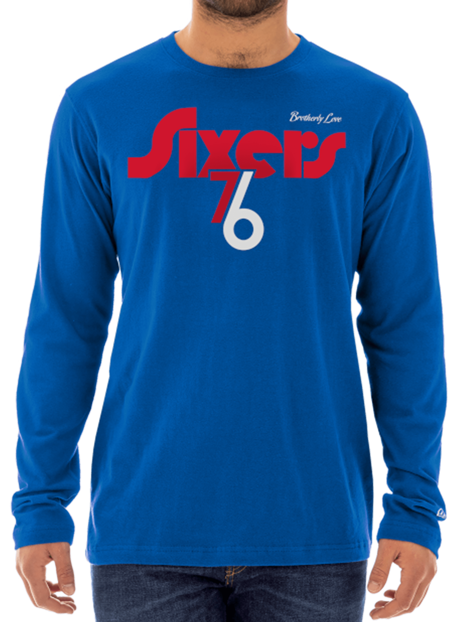 New Era T-Shirts Philadelphia 76ers New Era NBA 24-25 City Edition Long Sleeve T-Shirt - Blue