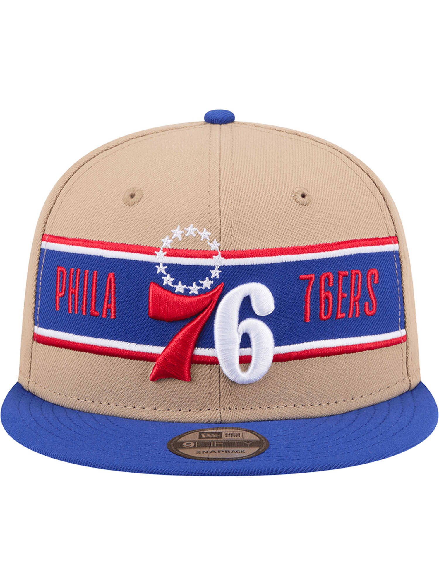 New Era Caps Philadelphia 76ers New Era NBA 24 Draft 9FIFTY Snapback Hat - Tan