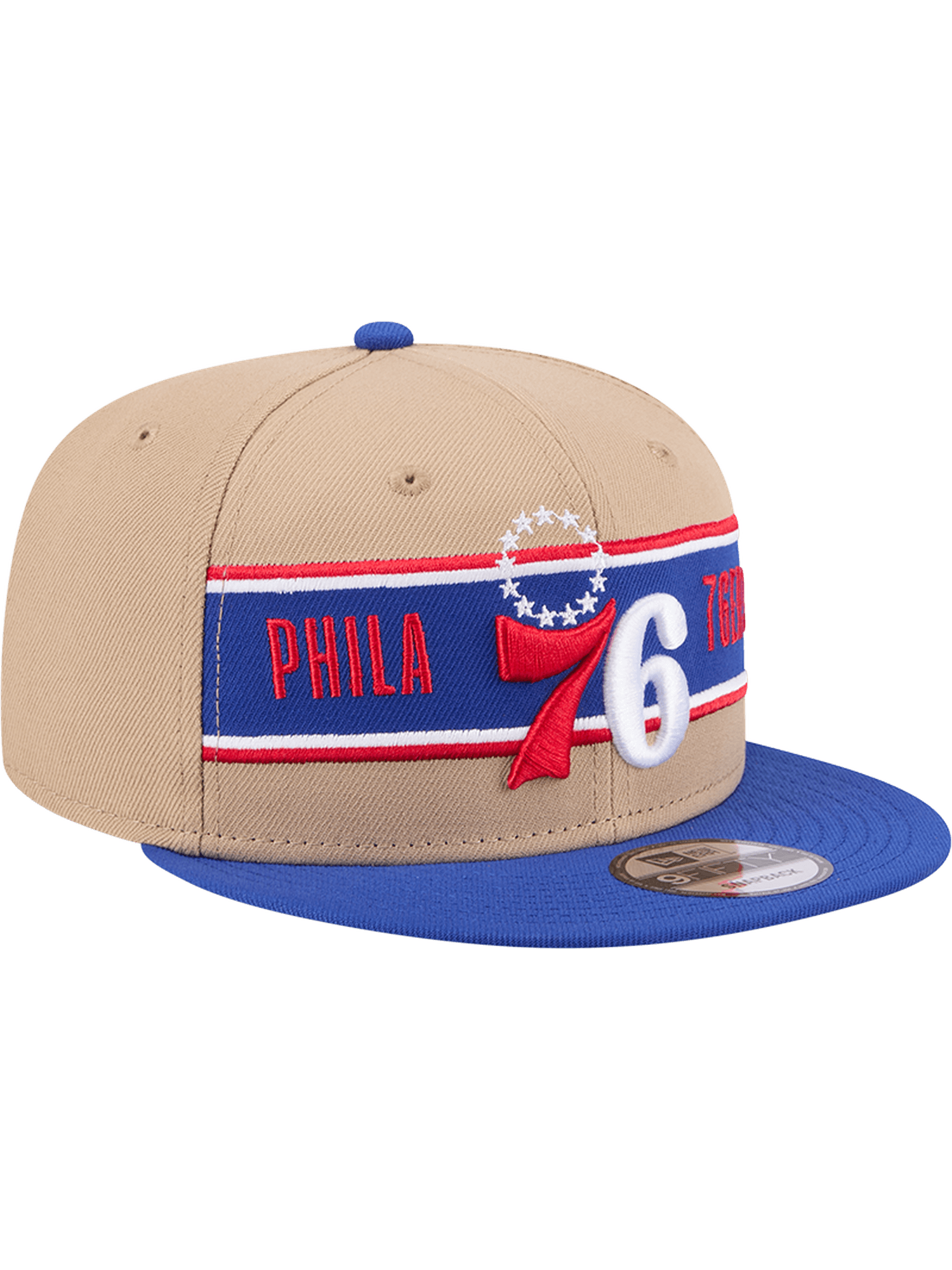 New Era Caps Philadelphia 76ers New Era NBA 24 Draft 9FIFTY Snapback Hat - Tan