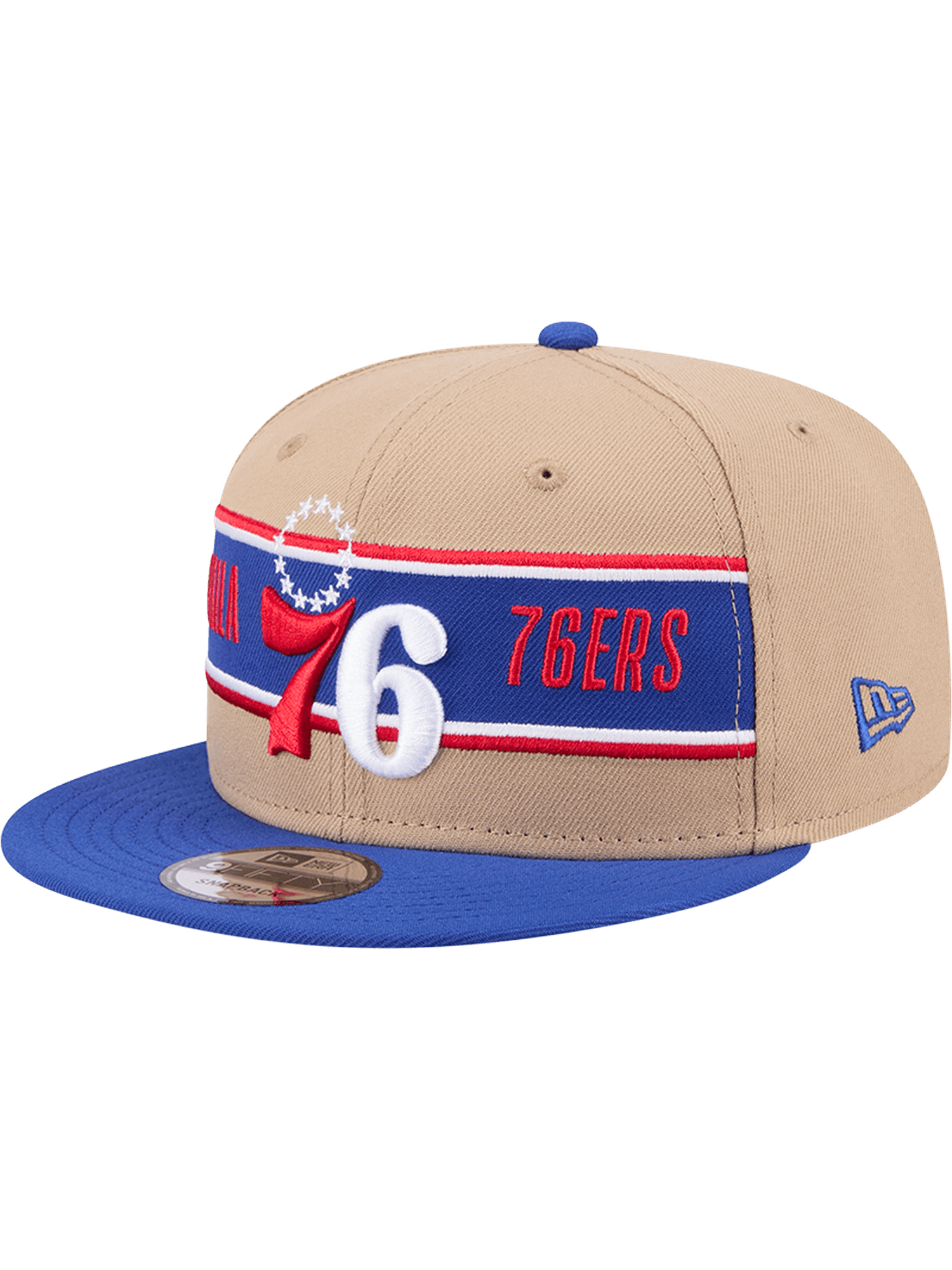 New Era Caps Philadelphia 76ers New Era NBA 24 Draft 9FIFTY Snapback Hat - Tan