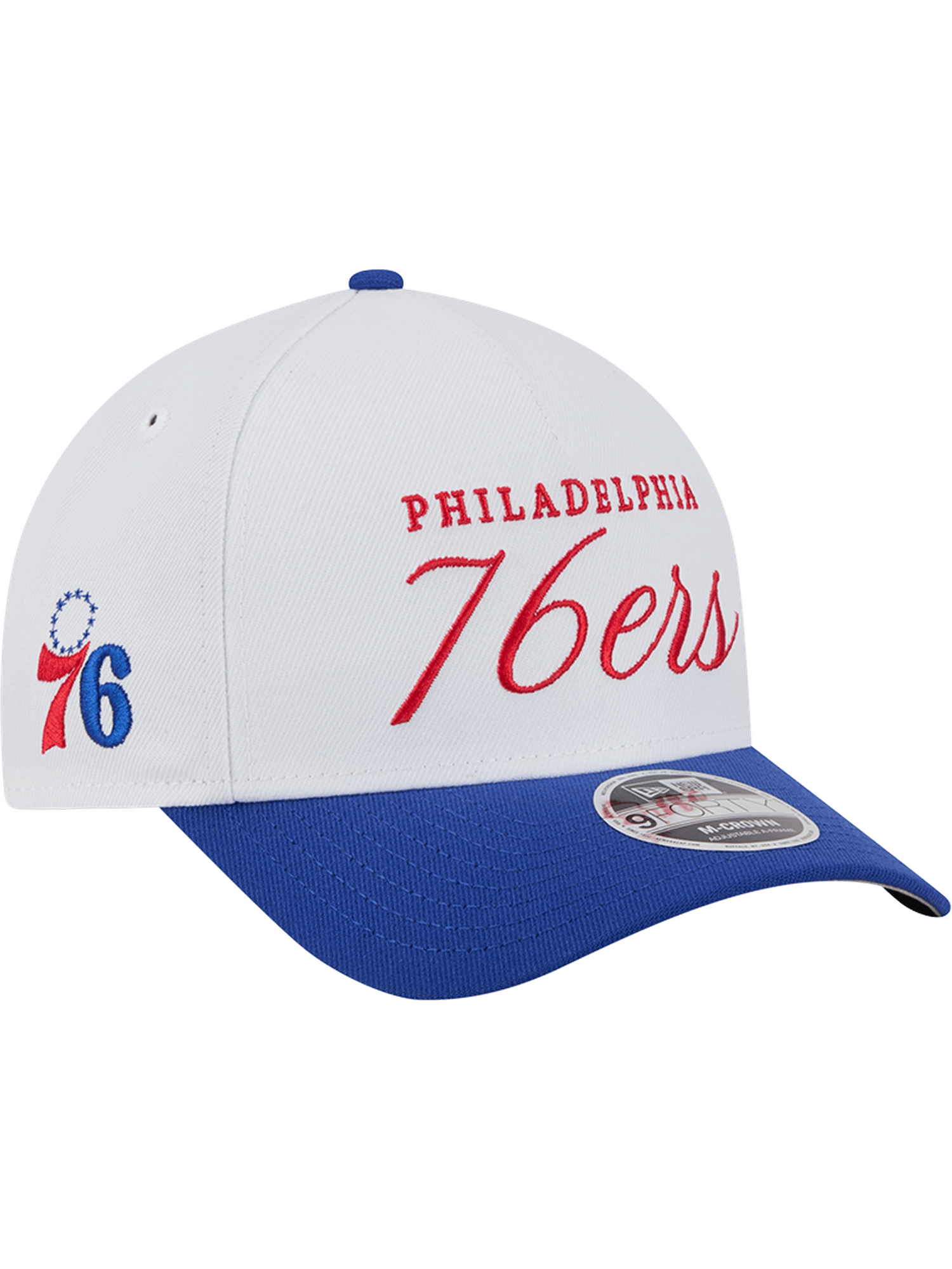 New Era Caps Philadelphia 76ers New Era NBA 25 Draft 9FORTY M-Crown A-Frame Snapback Hat - White