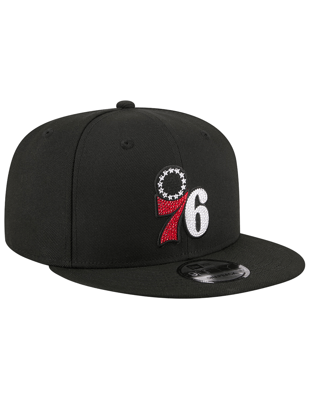 New Era Caps OSFM Philadelphia 76ers New Era NBA 26 Draft 9FIFTY Snapback Hat - Black