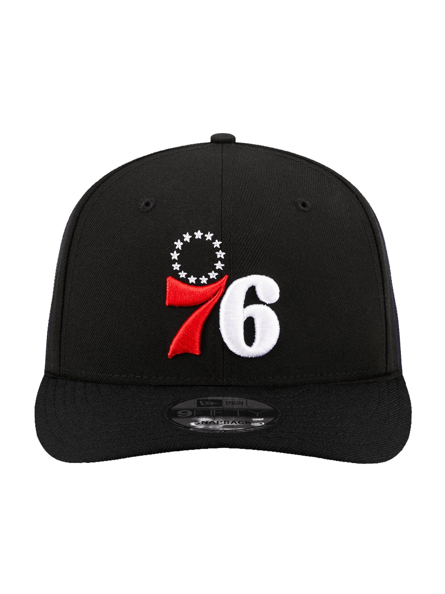 New Era Caps OSFA Philadelphia 76ers New Era NBA Alt 9FIFTY Pre-Curved Snapback Hat - Black