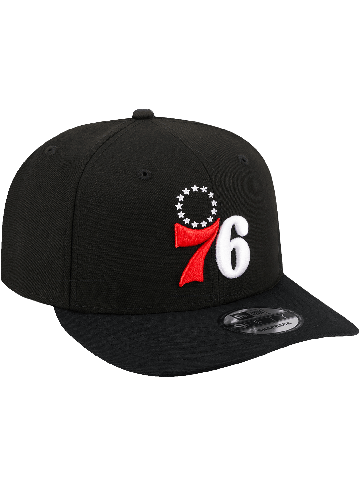 New Era Caps OSFA Philadelphia 76ers New Era NBA Alt 9FIFTY Pre-Curved Snapback Hat - Black