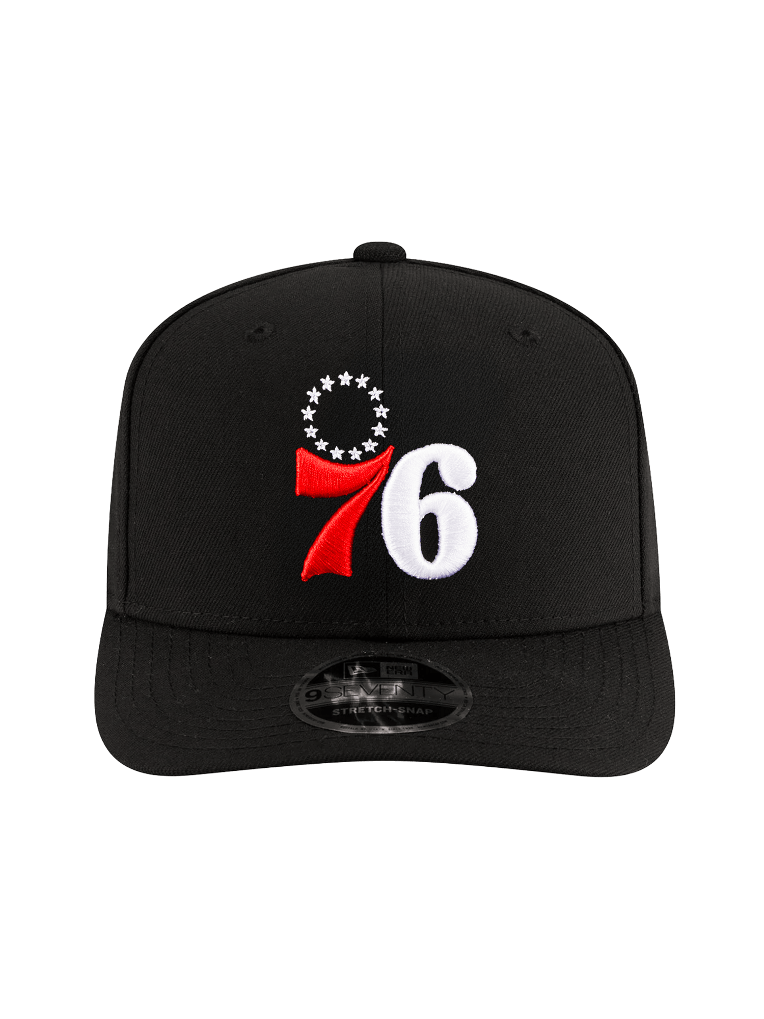 New Era Caps OSFA Philadelphia 76ers New Era NBA Alt 9SEVENTY Stretch-Snapback Hat - Black