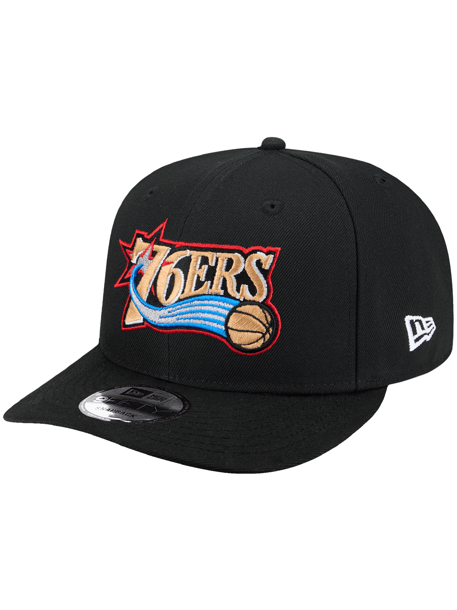 New Era Caps Philadelphia 76ers New Era NBA HWC 9FIFTY Pre-Curved Snapback Hat - Black
