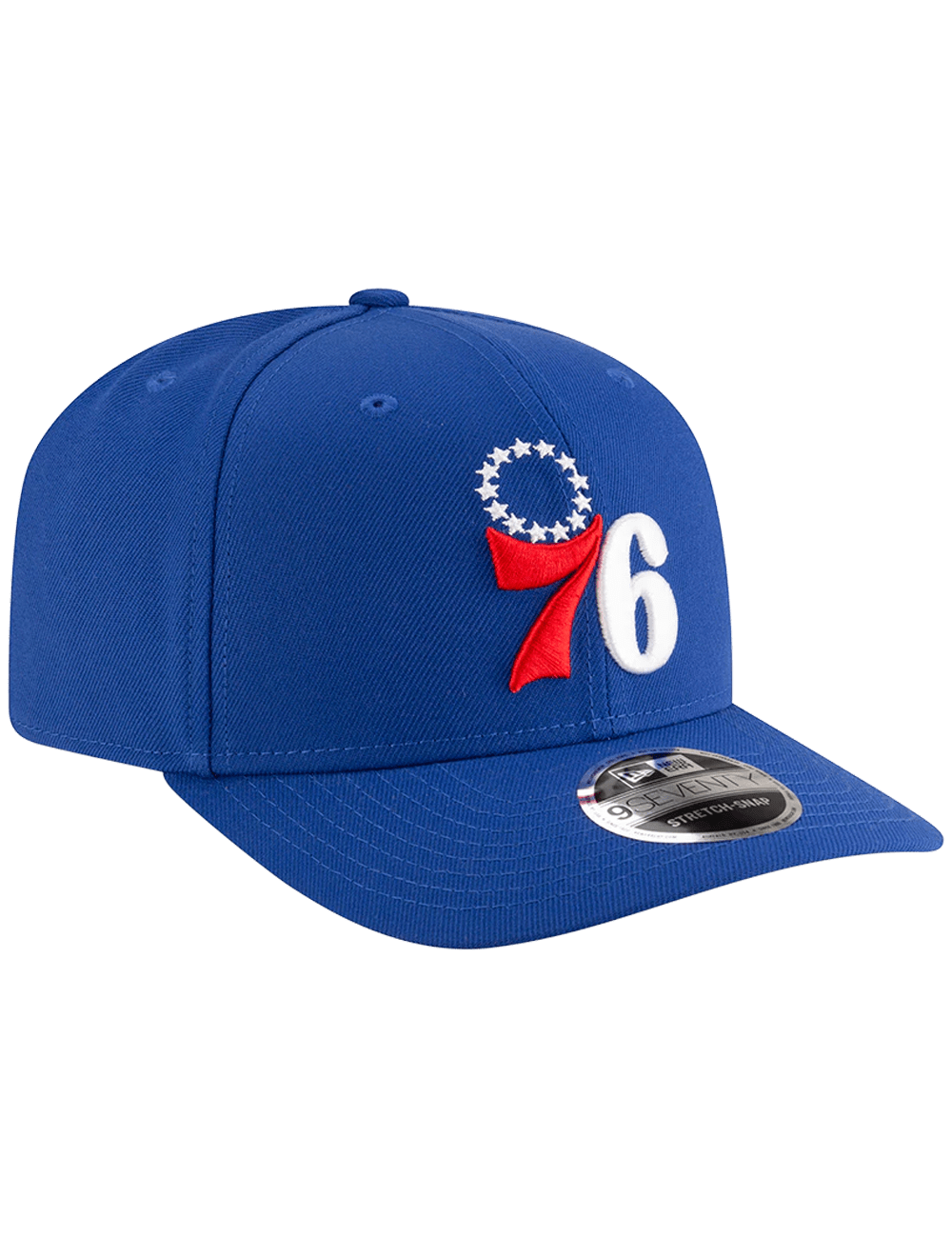 New Era Caps Philadelphia 76ers New Era NBA Team 9SEVENTY Stretch-Snapback Hat - Blue