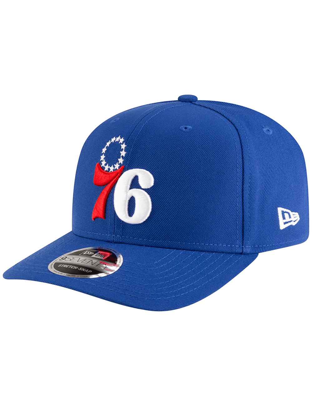 New Era Caps Philadelphia 76ers New Era NBA Team 9SEVENTY Stretch-Snapback Hat - Blue