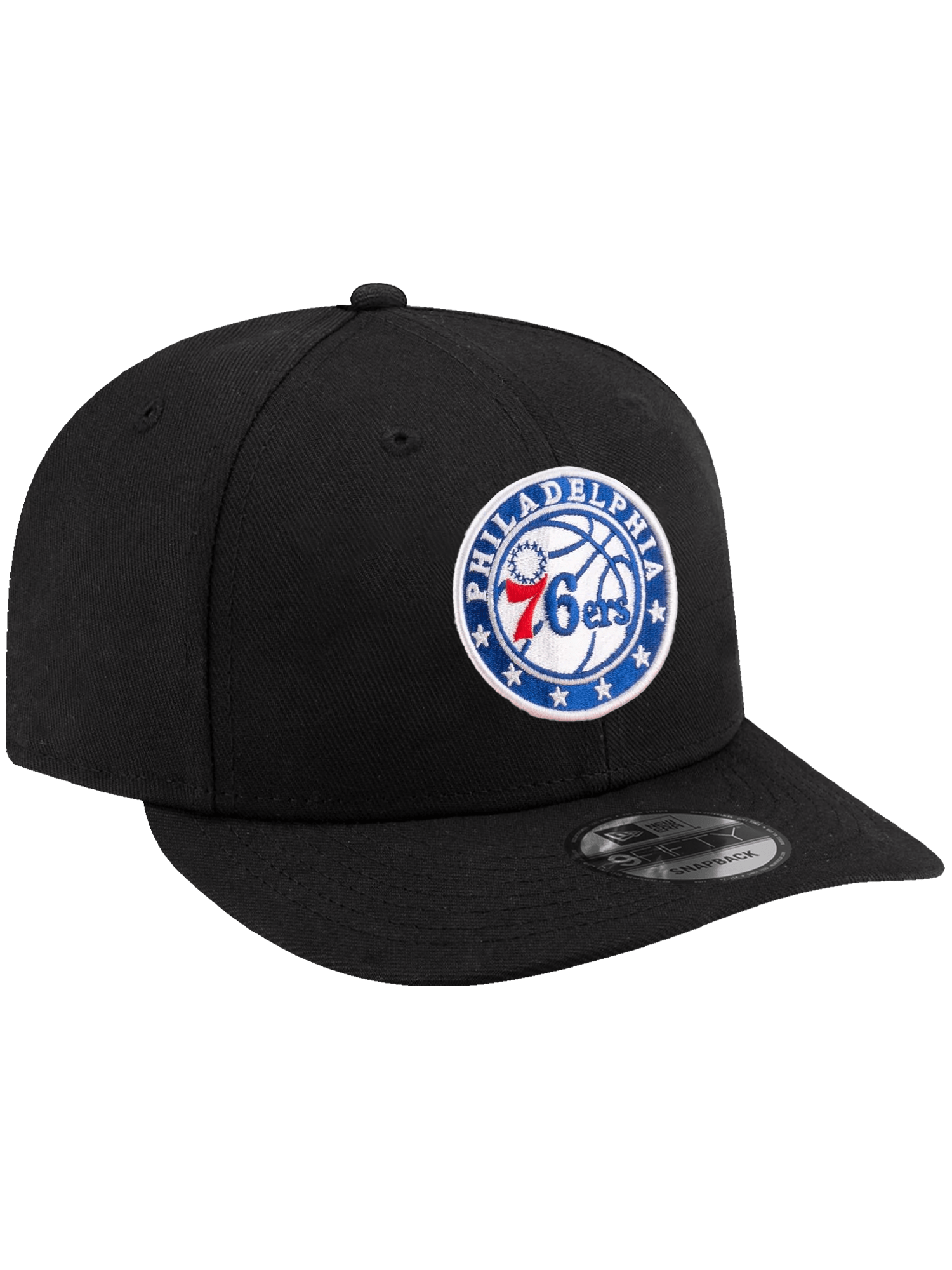New Era Caps Philadelphia 76ers New Era NBA Team Pre-Curved 9FIFTY Snapback Hat - Black