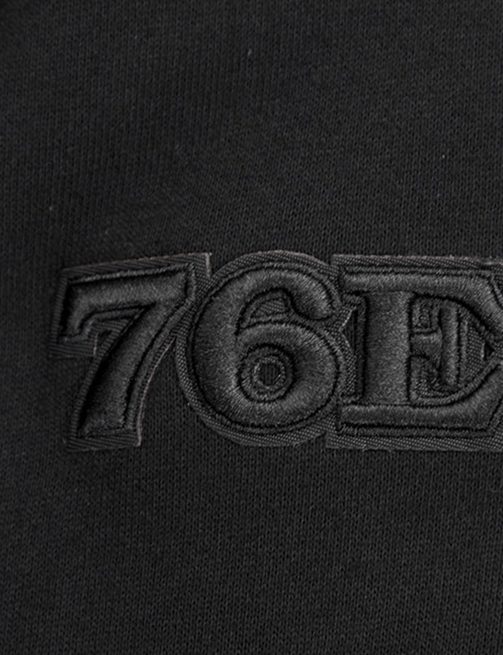 Pro Standard Jumpers Philadelphia 76ers Pro Standard NBA Black On Black Drop Shoulder Hoodie Jumper