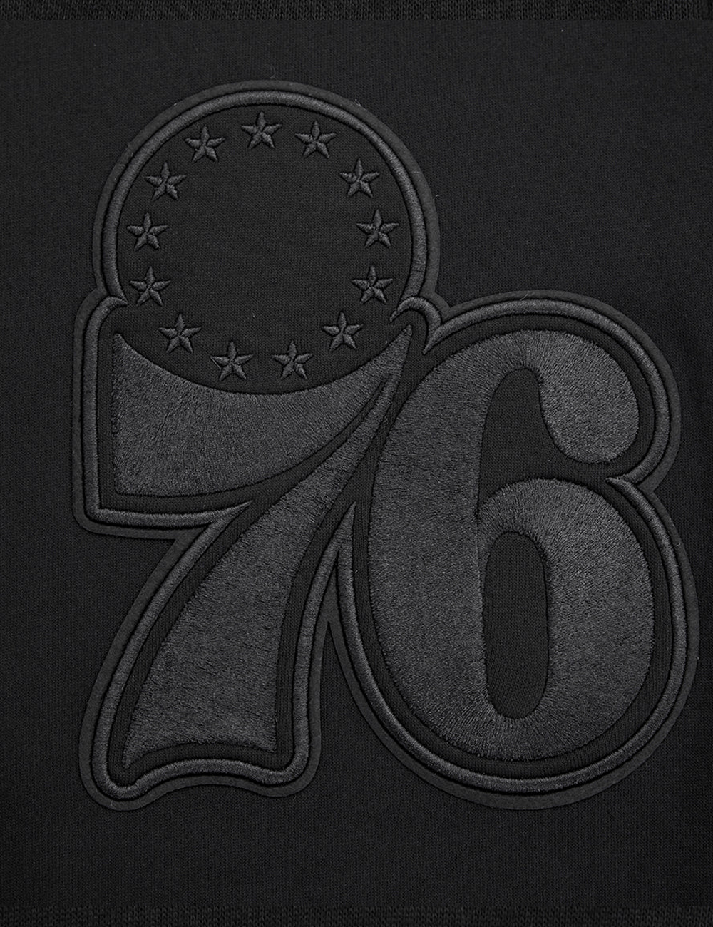 Pro Standard Jumpers Philadelphia 76ers Pro Standard NBA Black On Black Drop Shoulder Hoodie Jumper