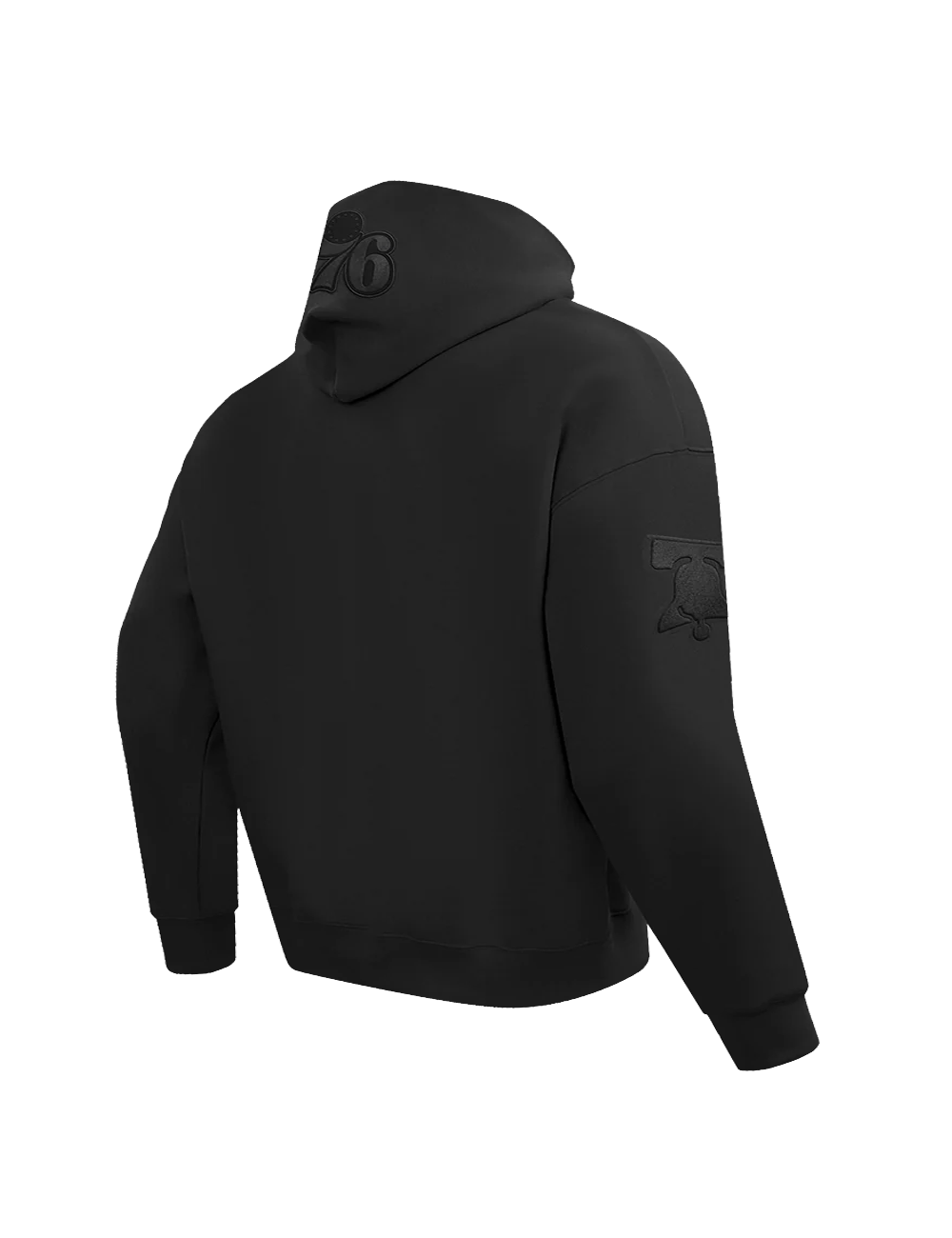Pro Standard Jumpers Philadelphia 76ers Pro Standard NBA Black On Black Drop Shoulder Hoodie Jumper
