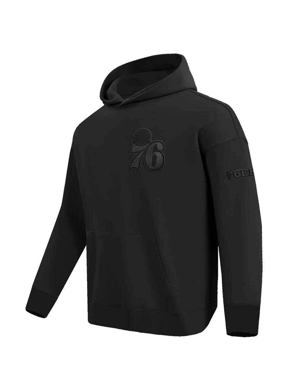 Pro Standard Jumpers Philadelphia 76ers Pro Standard NBA Black On Black Drop Shoulder Hoodie Jumper