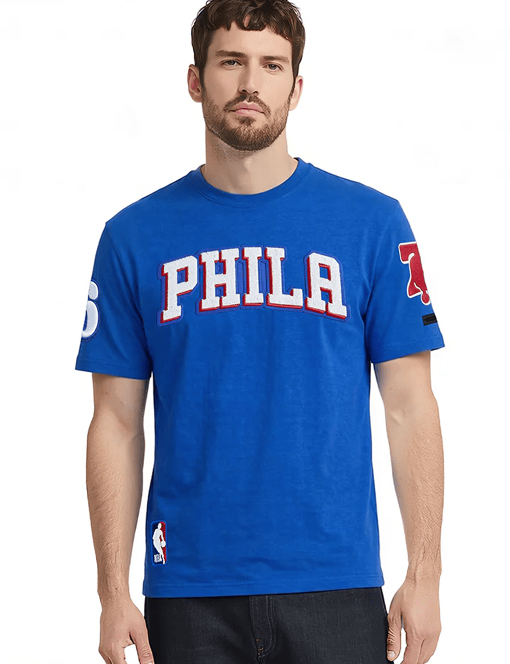 Pro Standard T-Shirts Philadelphia 76ers Pro Standard NBA Classic Chenille Flex T-Shirt - Blue