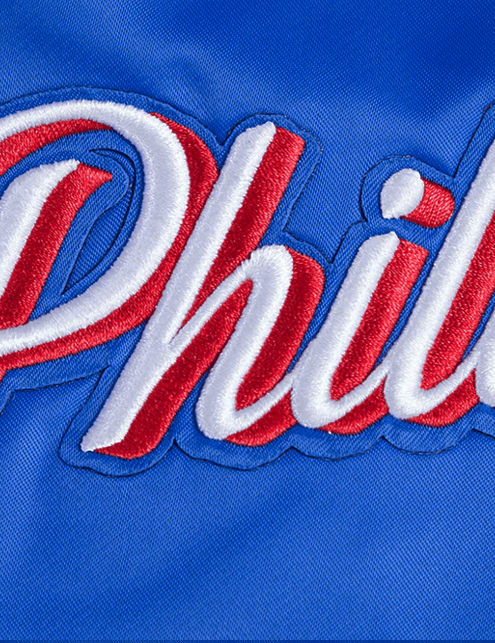 Pro Standard Jackets Philadelphia 76ers Pro Standard NBA Retro Classic Lightweight Satin Jacket - Blue