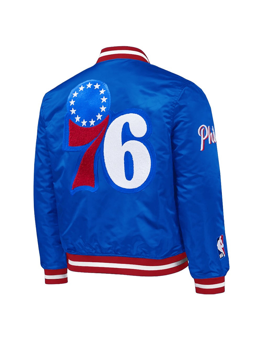 Pro Standard Jackets Philadelphia 76ers Pro Standard NBA Retro Classic Lightweight Satin Jacket - Blue