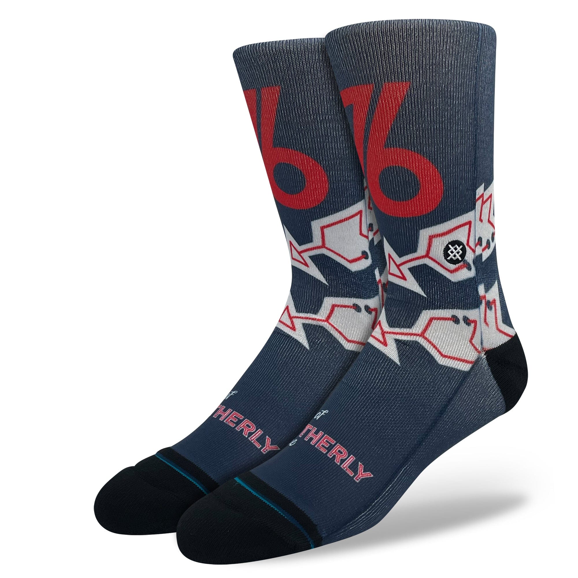 Stance Socks Large (9-12 US) Philadelphia 76ers Stance NBA 24 City Edition Crew Socks