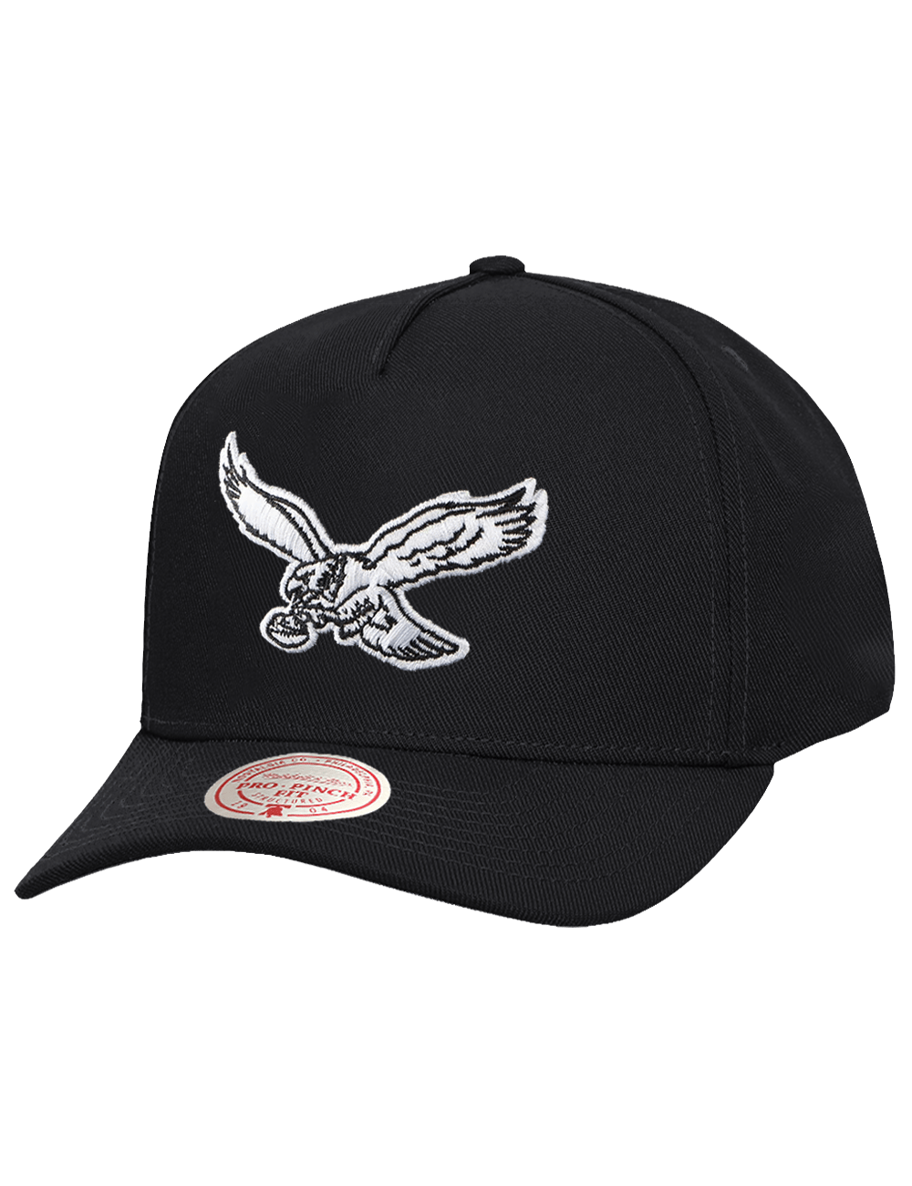 Mitchell And Ness Caps Philadelphia Eagles Mitchell & Ness NFL Monochrome Pro Pinch Snapback Hat - Black
