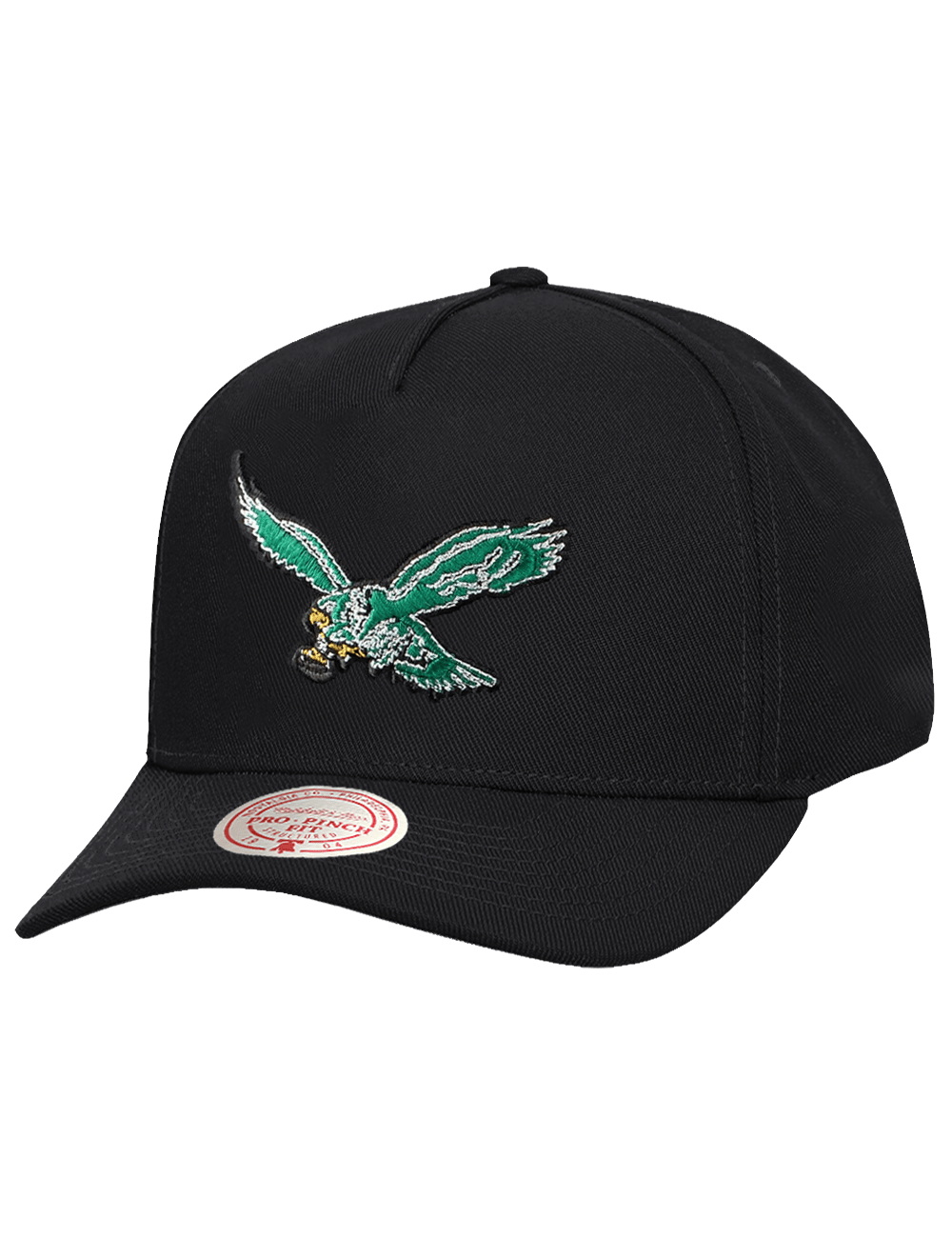 Mitchell And Ness Caps Philadelphia Eagles Mitchell & Ness NFL Team Pro Pinch Snapback Hat - Black