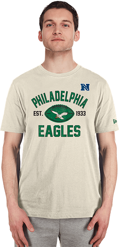 New Era T-Shirts Philadelphia Eagles New Era NFL 24 Sideline Historic T-Shirt - Stone