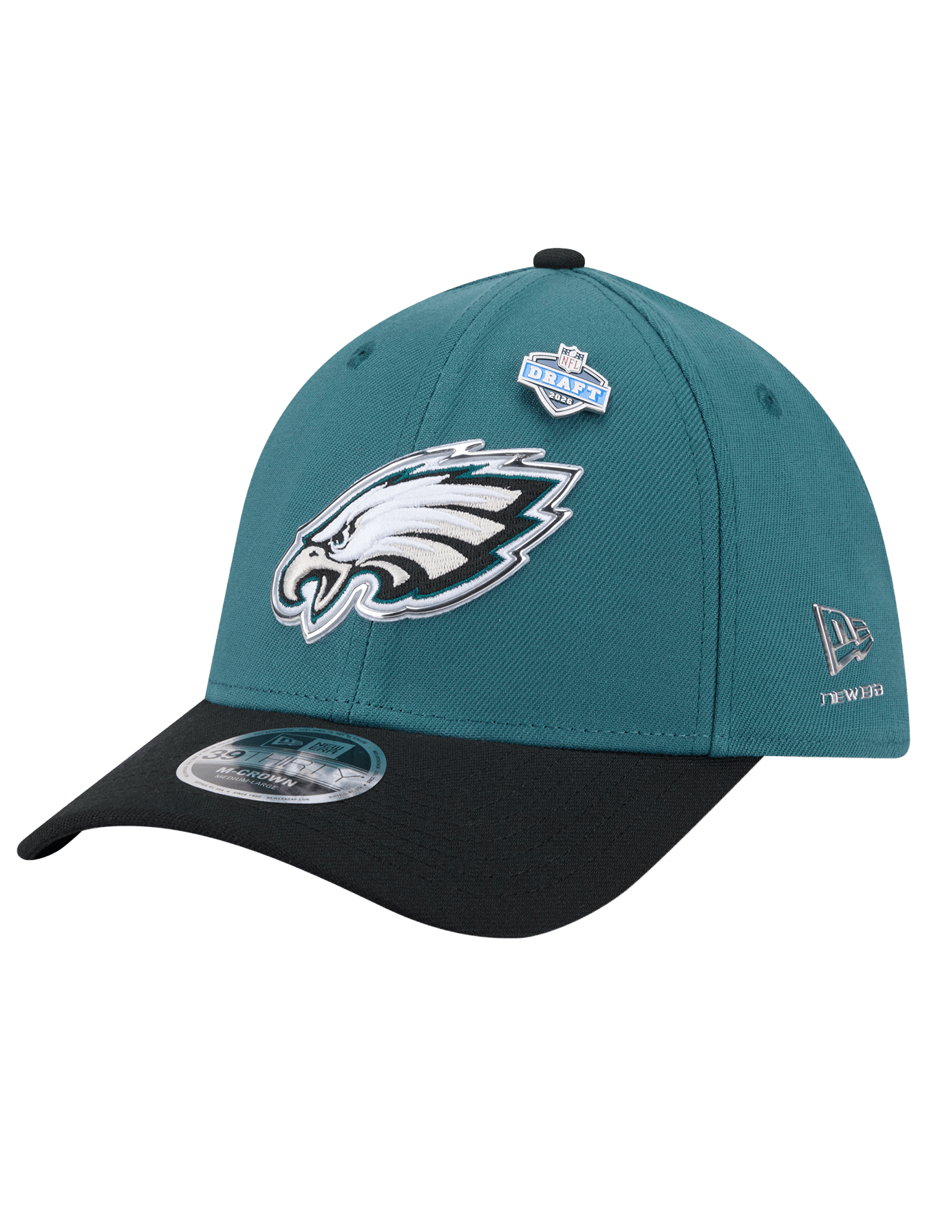 New Era Caps Philadelphia Eagles New Era NFL Draft 26 39THIRTY M-Crown Stretch-Fit Hat