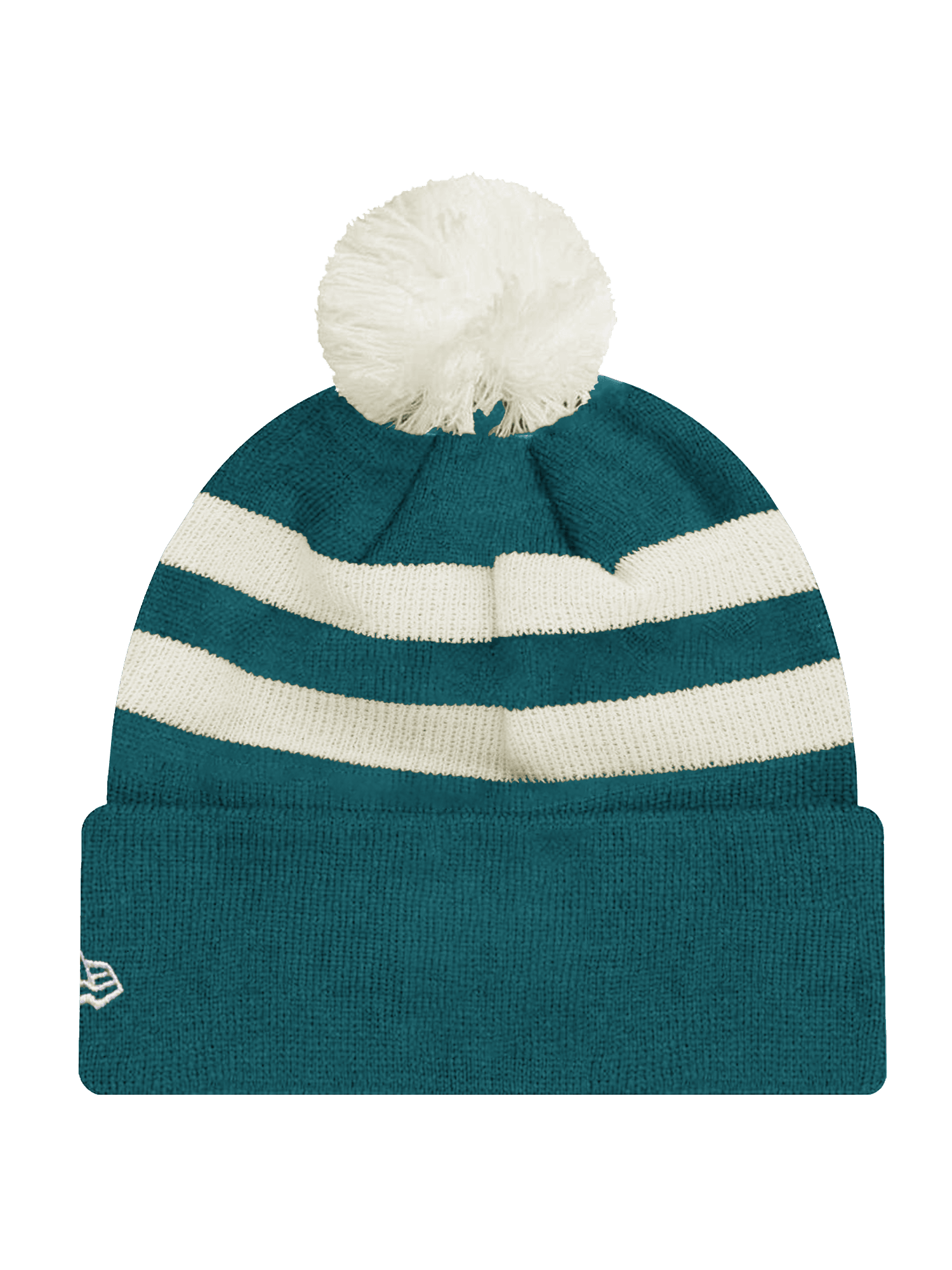 New Era Beanies Philadelphia Eagles New Era NFL Ivory Stripe Pom Knit Beanie - Green